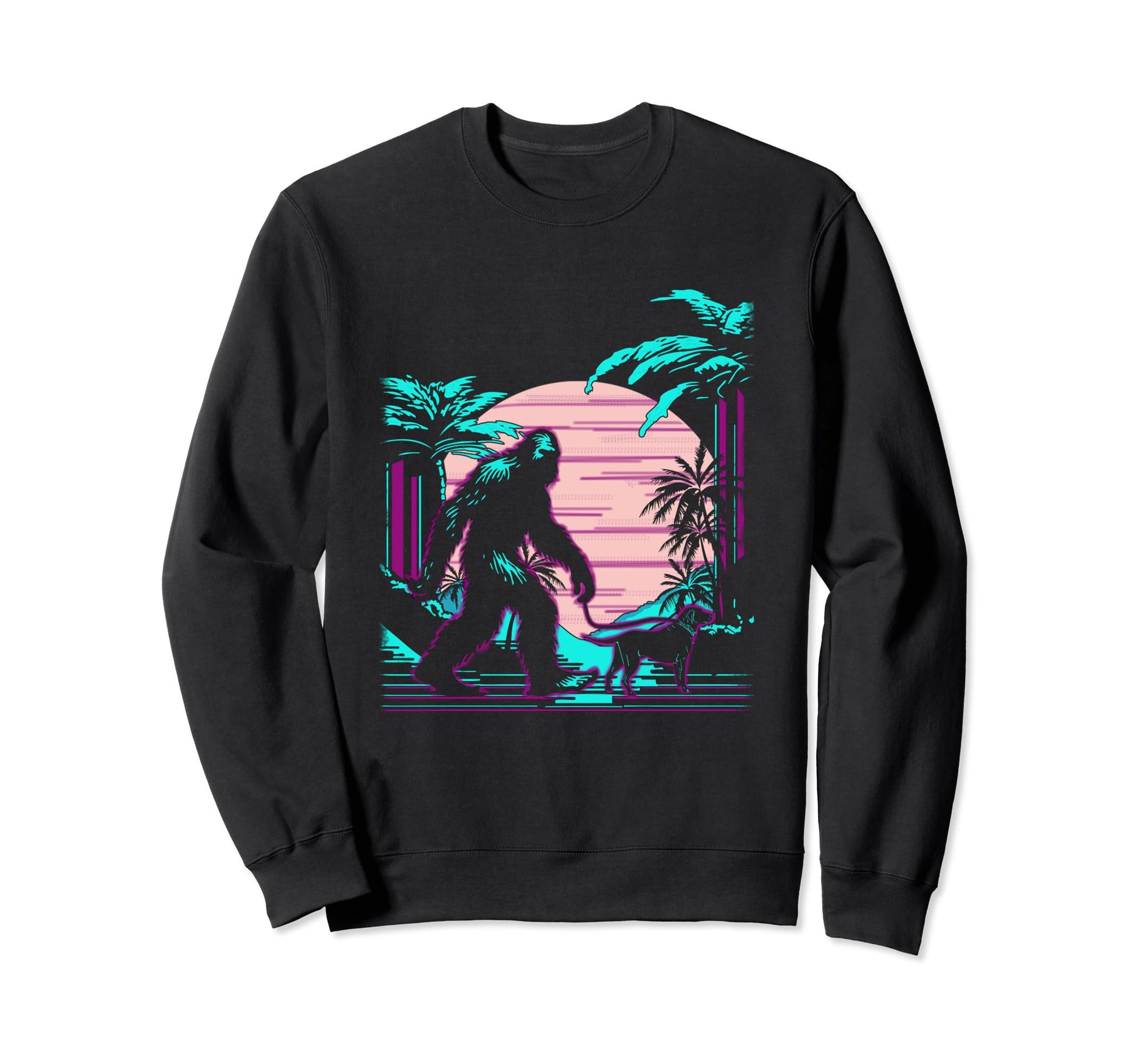 Bigfoot Vaporwave Aesthetic 90S Sweatshirt - Unique Graphic Men Women - T-Shirt, Sweatshirt, Hoodie