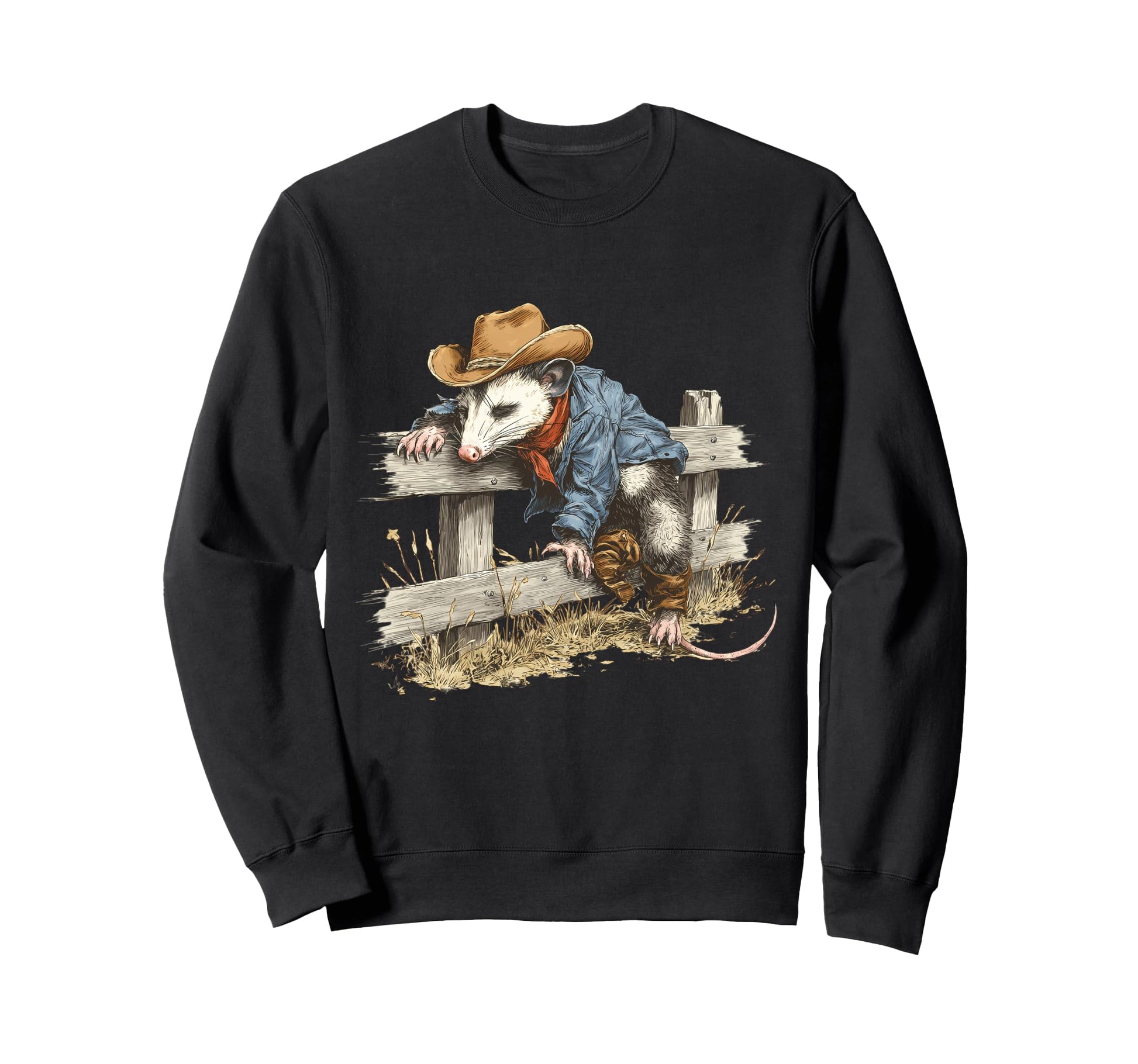 Opossum Cowboy Rodeo Cowgirl Sweatshirt - Trendy Graphic for Adults - T-Shirt, Sweatshirt, Hoodie
