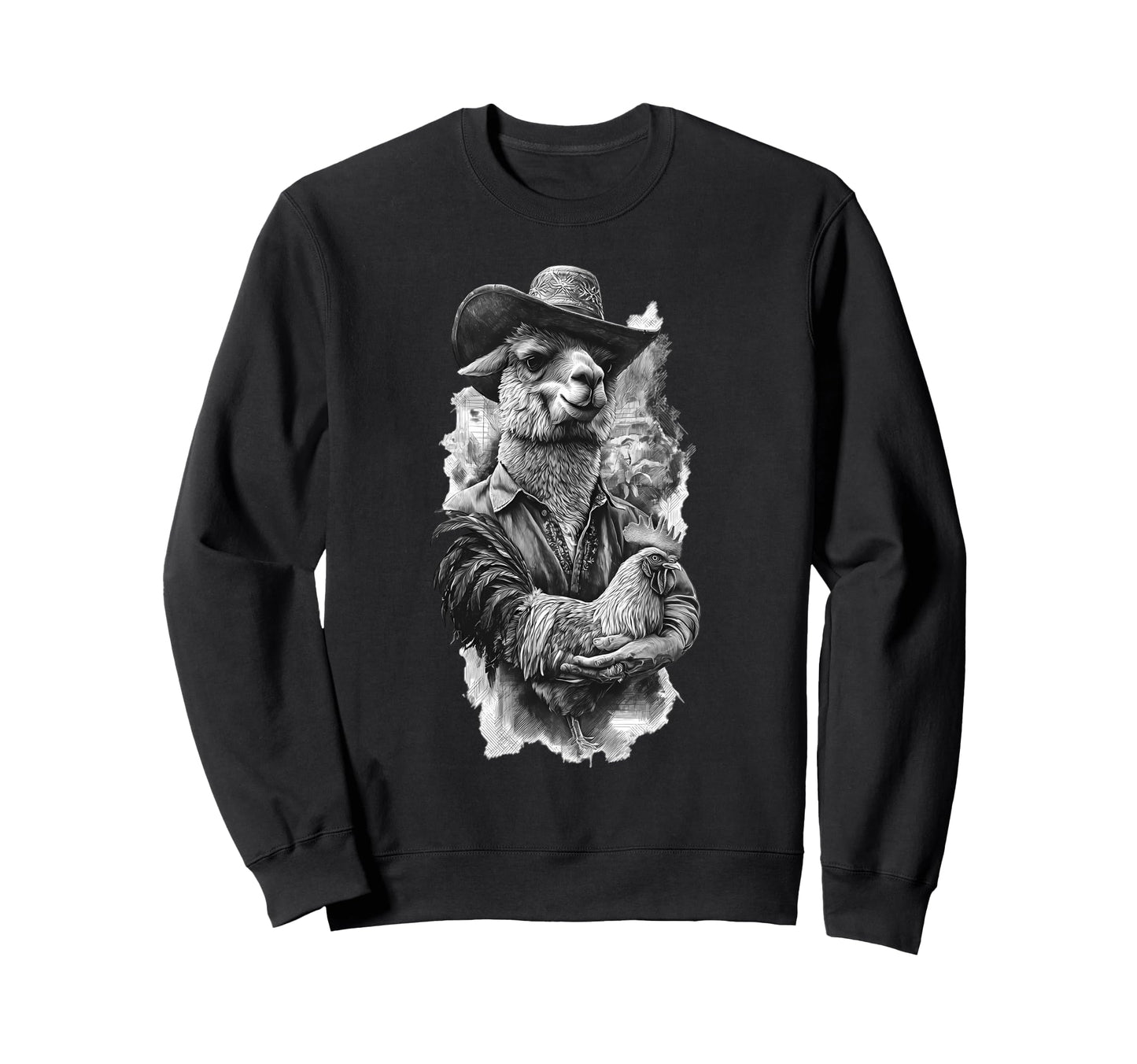 Alpaca Cowboy Rodeo Cowgirl Western Sweatshirt - Graphic Print Men Women - T-Shirt, Sweatshirt, Hoodie