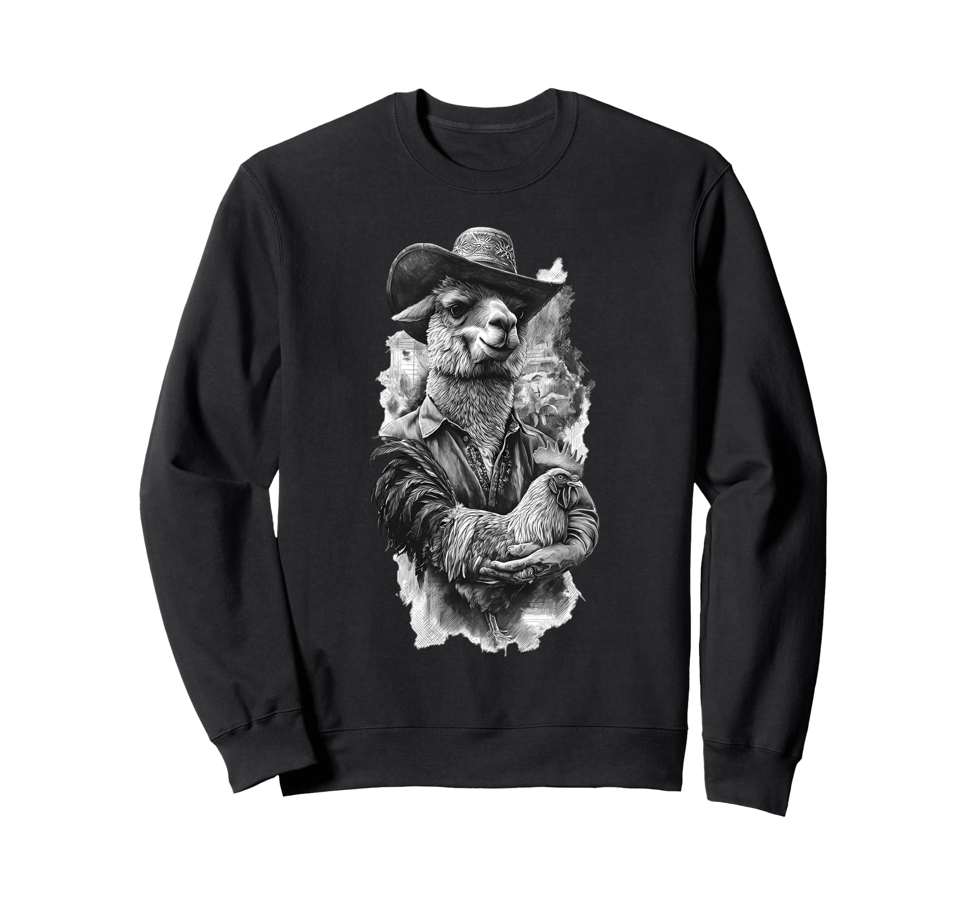 Alpaca Cowboy Rodeo Cowgirl Western Sweatshirt - Graphic Print Men Women - T-Shirt, Sweatshirt, Hoodie