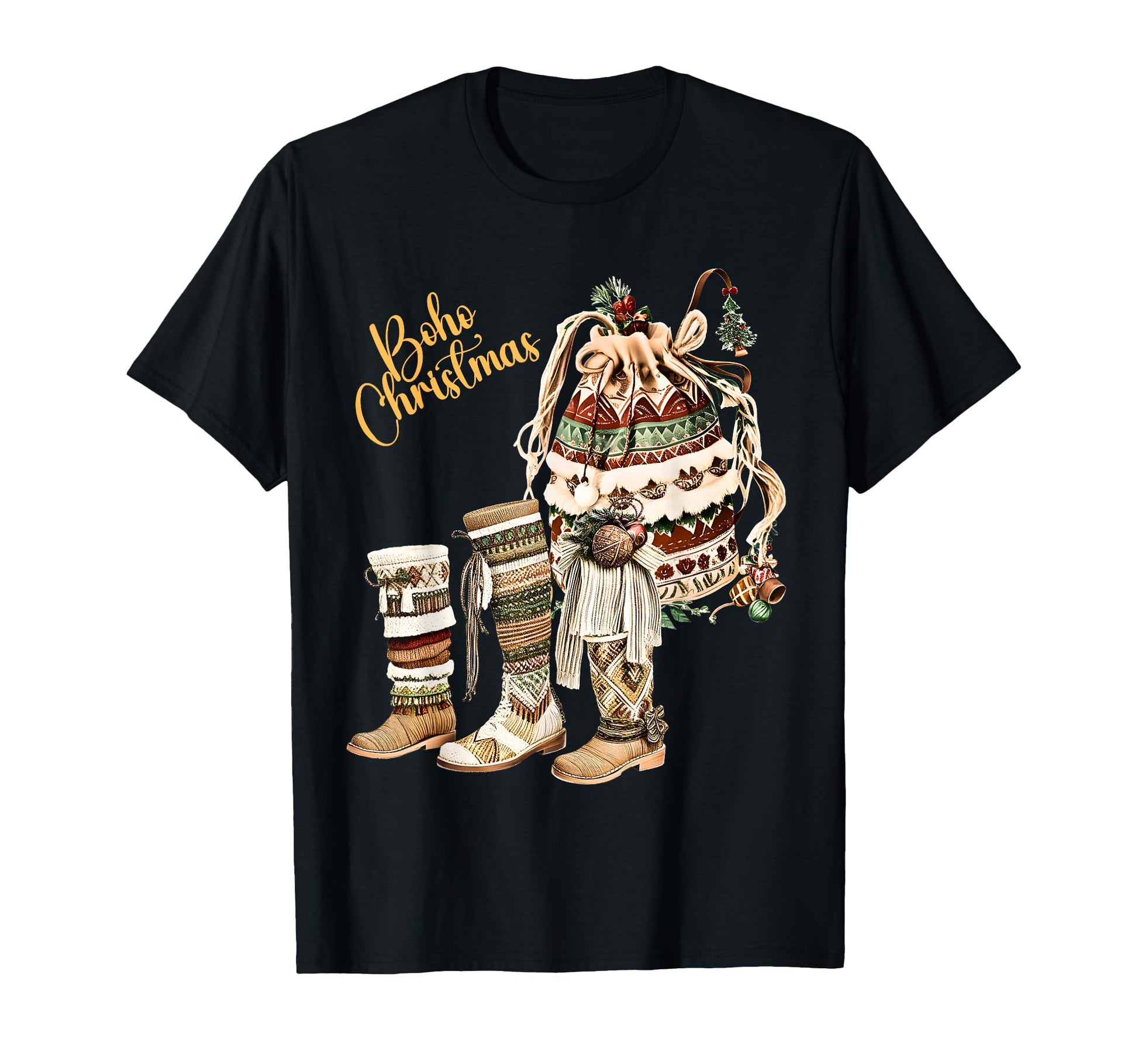 Boho Holiday Decor T-Shirt - Casual Everyday Wear Unisex - T-Shirt, Sweatshirt, Hoodie