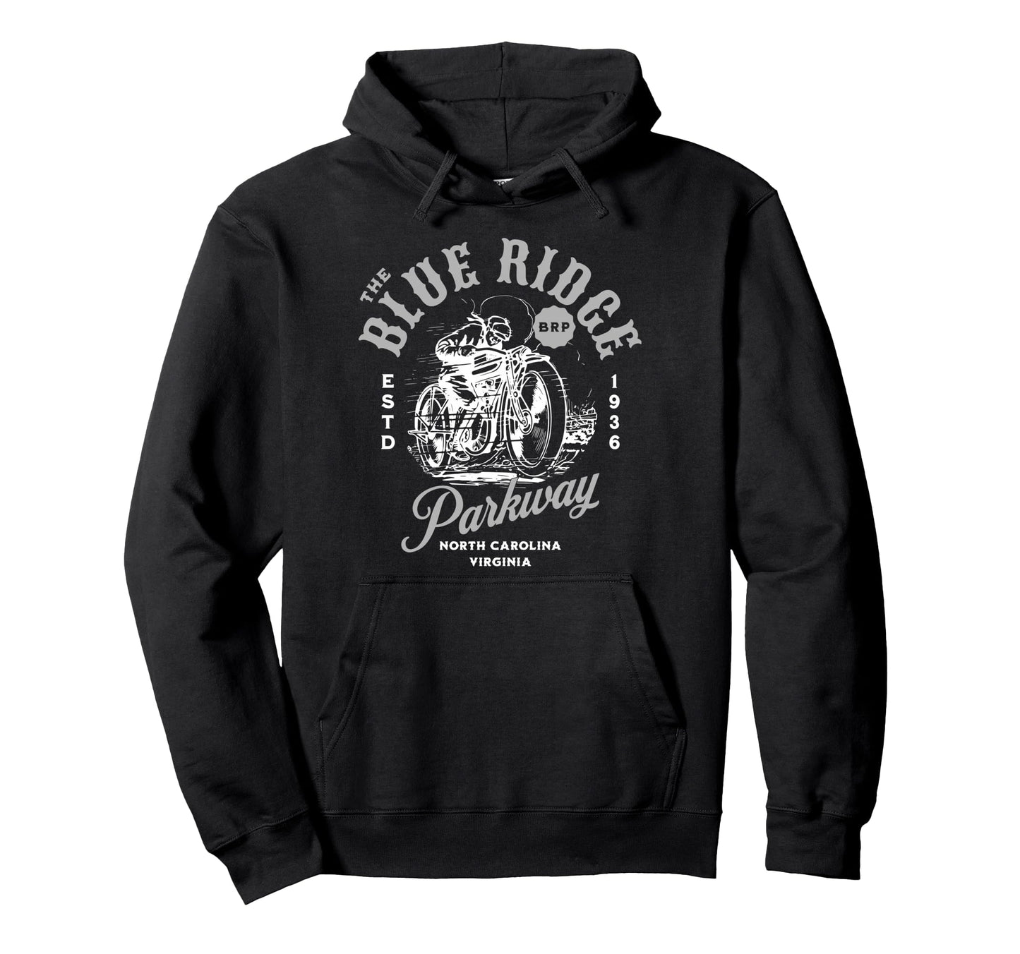 Blue Ridge Parkway Motorcycle Hoodie - Minimalist Print Unisex - T-Shirt, Sweatshirt, Hoodie