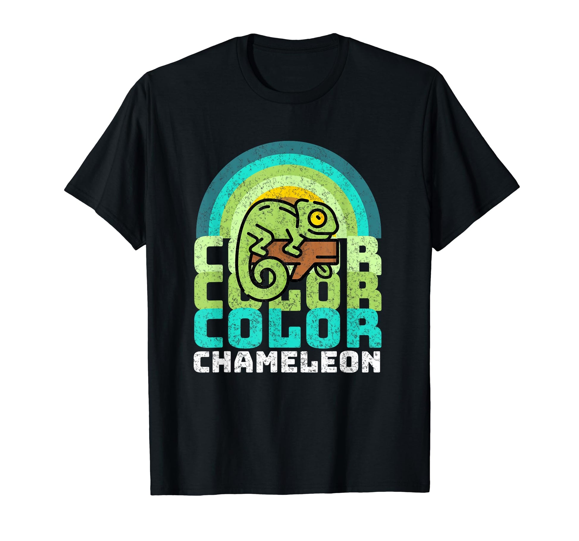 Color Chameleon 80S Rainbow T-Shirt - Graphic Print for Adults - T-Shirt, Sweatshirt, Hoodie