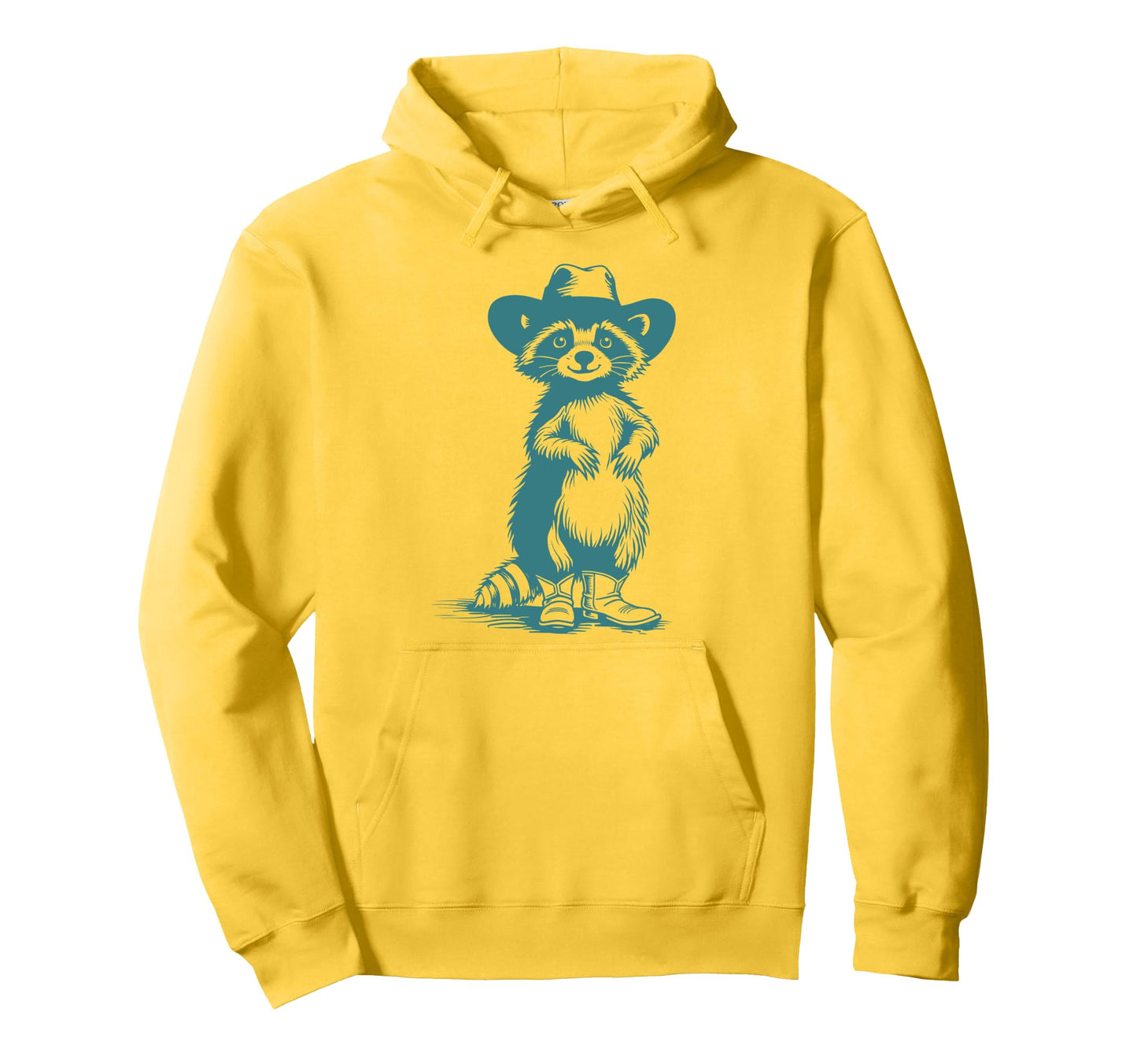Raccoon Western Funny Cowboy Cowgirl Hoodie - Aesthetic Graphic Unisex - T-Shirt, Sweatshirt, Hoodie