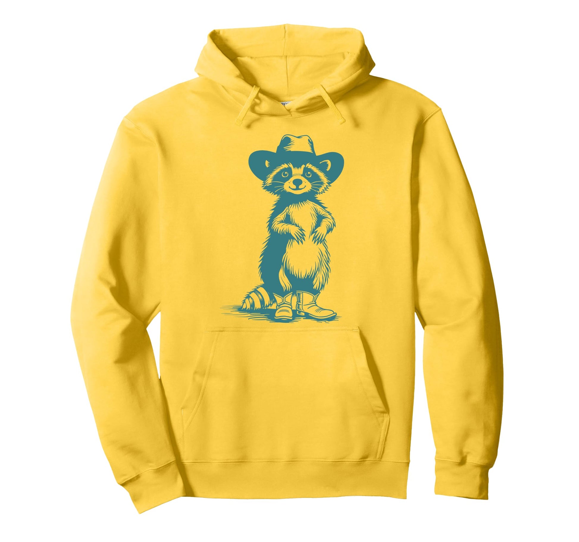Raccoon Western Funny Cowboy Cowgirl Hoodie - Aesthetic Graphic Unisex - T-Shirt, Sweatshirt, Hoodie