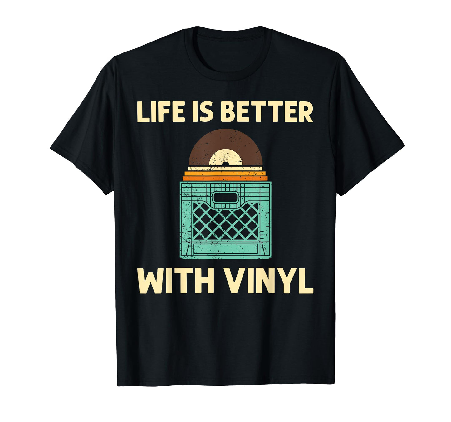 Vinyl Dj Vinyl Record Lovers Music T-Shirt - Fun Novelty Design for Adults - T-Shirt, Sweatshirt, Hoodie