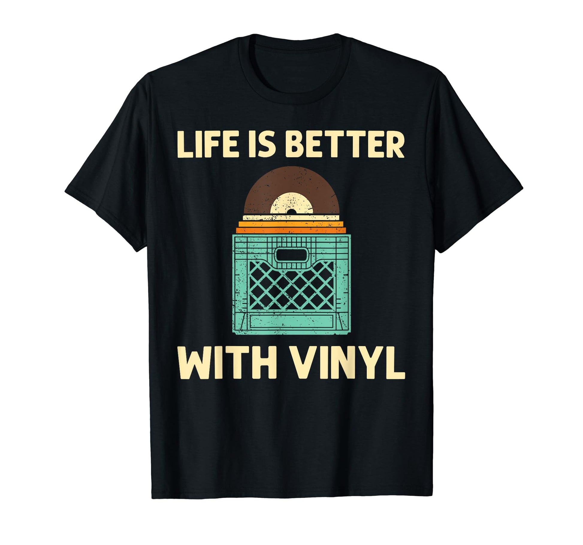 Vinyl Dj Vinyl Record Lovers Music T-Shirt - Fun Novelty Design for Adults - T-Shirt, Sweatshirt, Hoodie