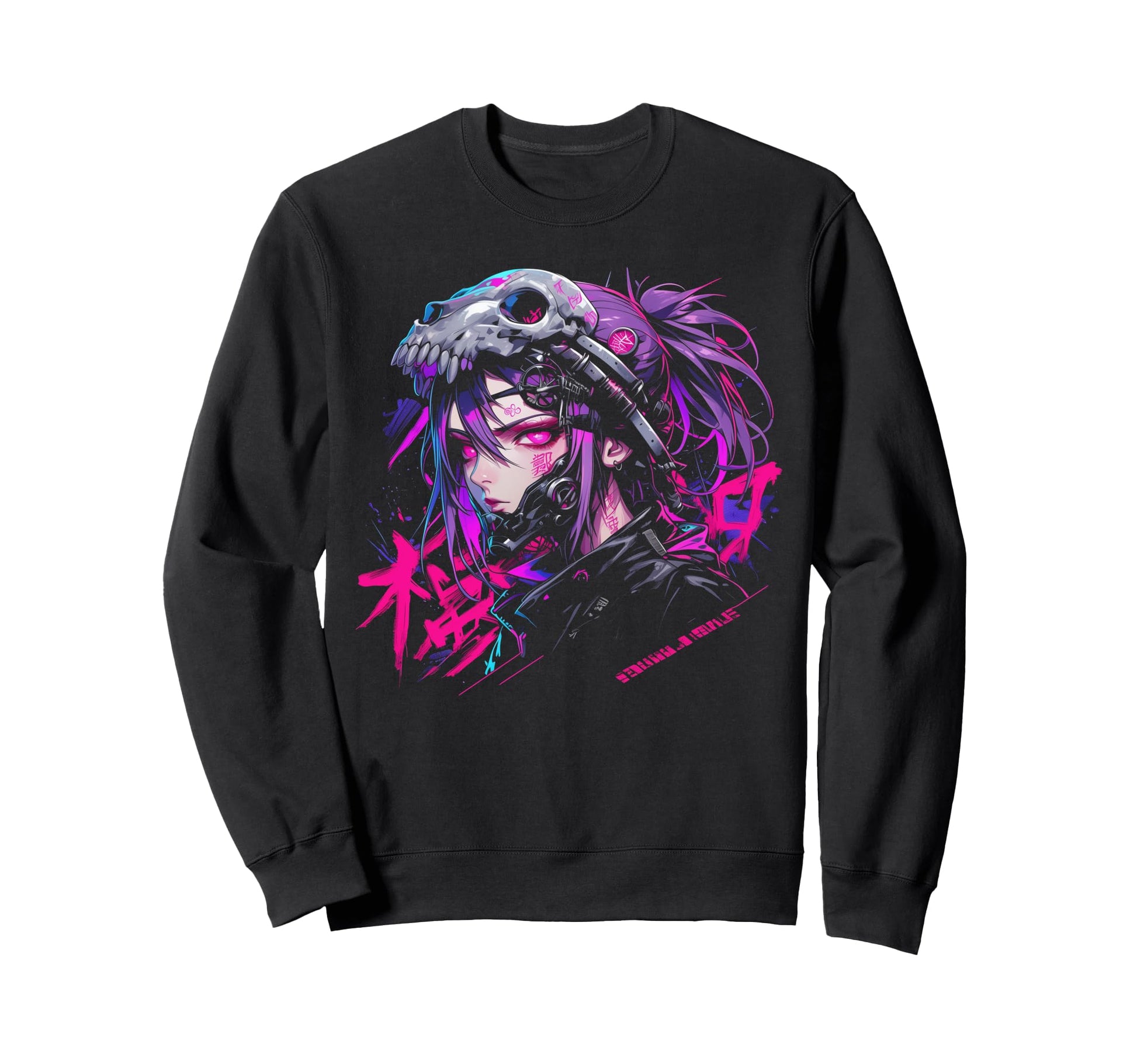 Goth Grunge Demon Anime Waifu Horror Sweatshirt - Aesthetic Graphic Unisex - T-Shirt, Sweatshirt, Hoodie