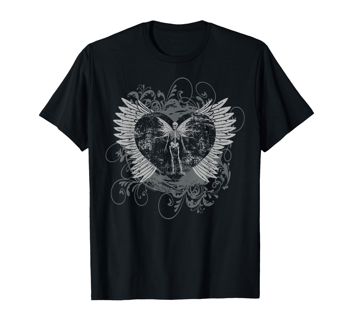 Y2K Fairy Wings Skeleton Alt Goth T-Shirt - Novelty Apparel Men Women - T-Shirt, Sweatshirt, Hoodie