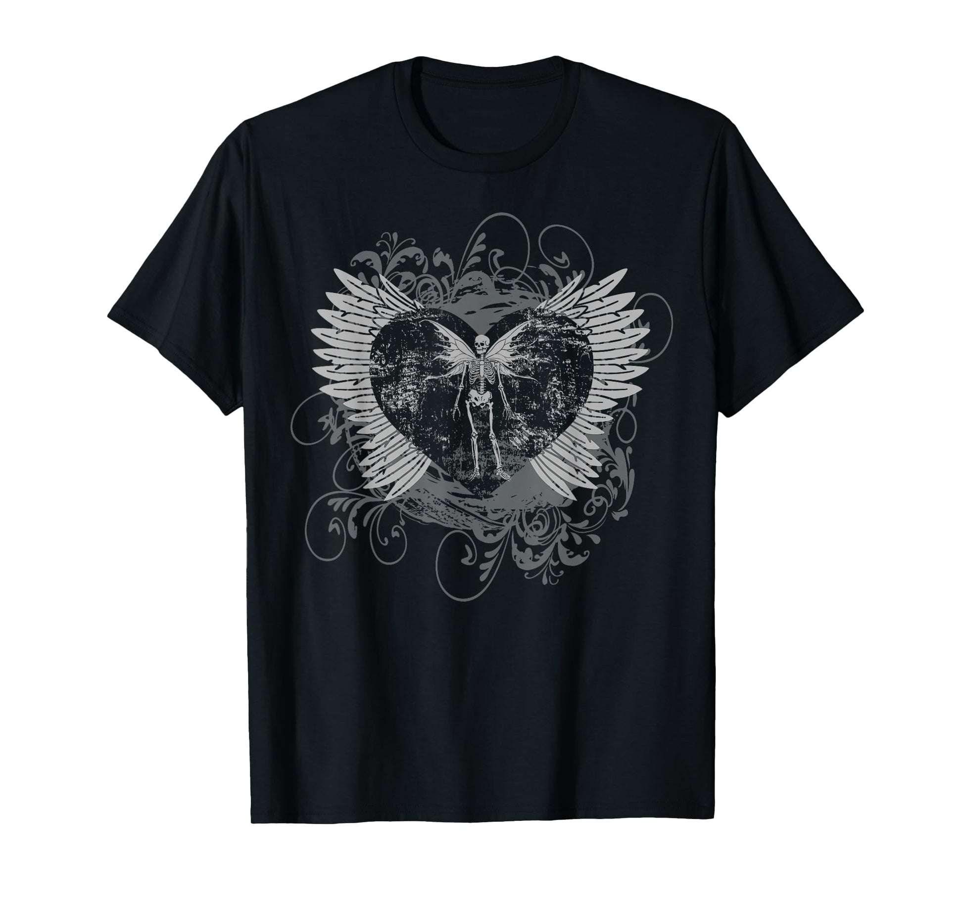 Y2K Fairy Wings Skeleton Alt Goth T-Shirt - Novelty Apparel Men Women - T-Shirt, Sweatshirt, Hoodie
