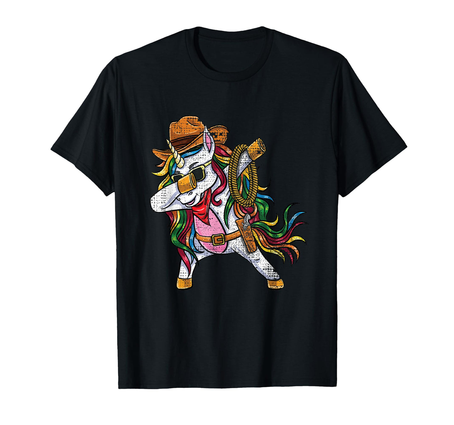 Dabbing Unicorn Cowboy Halloween T-Shirt - Fun Novelty Design Men Women - T-Shirt, Sweatshirt, Hoodie
