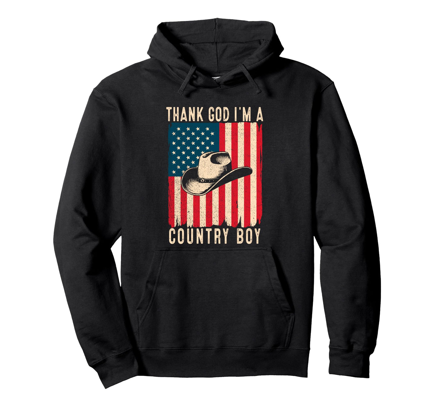Thank God Im Country Music Cowboy Hoodie - Novelty Apparel Men Women - T-Shirt, Sweatshirt, Hoodie