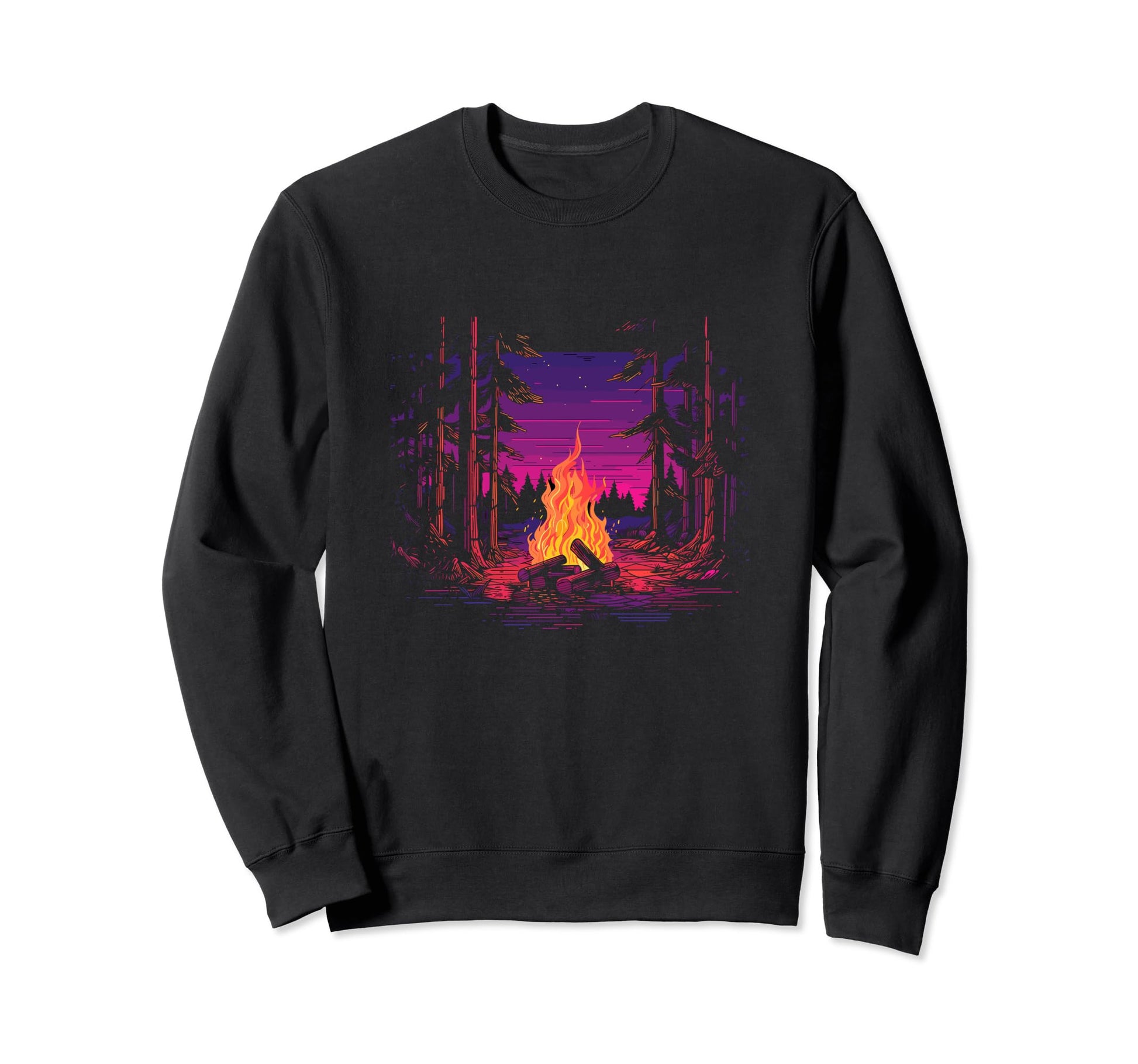 Vaporwave Campfire Indie Aesthetic Sweatshirt - Streetwear Style Unisex - T-Shirt, Sweatshirt, Hoodie