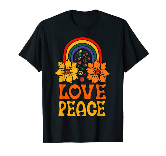 60S 70S Dye Hippie Colorful Love Peace T-Shirt - Fun Novelty Design Unisex - T-Shirt, Sweatshirt, Hoodie