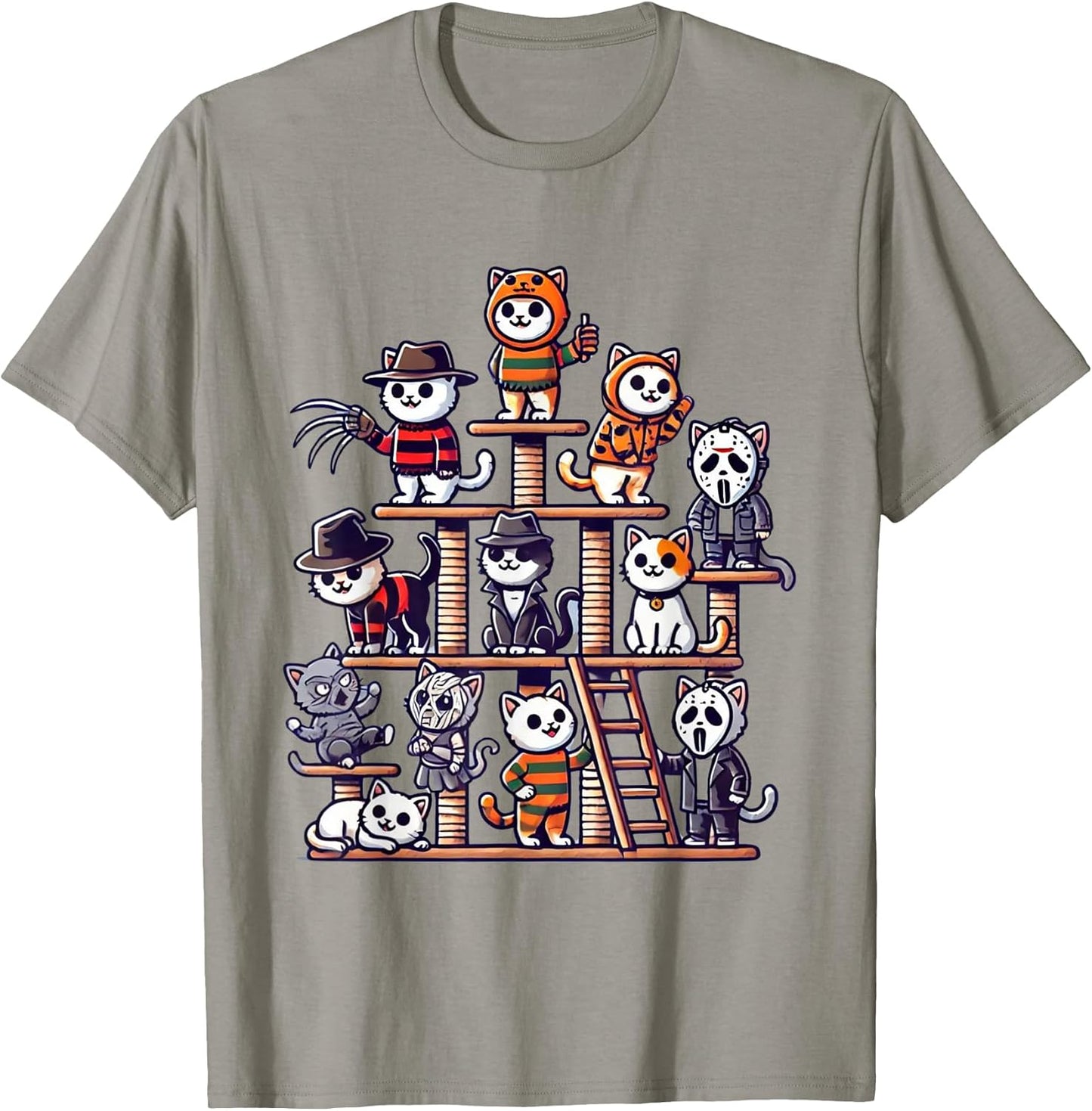 Cat Horror Movies Cute Halloween Lovers - Adult & Kids T-Shirts, Sweatshirts & Hoodies apparel design preview 1