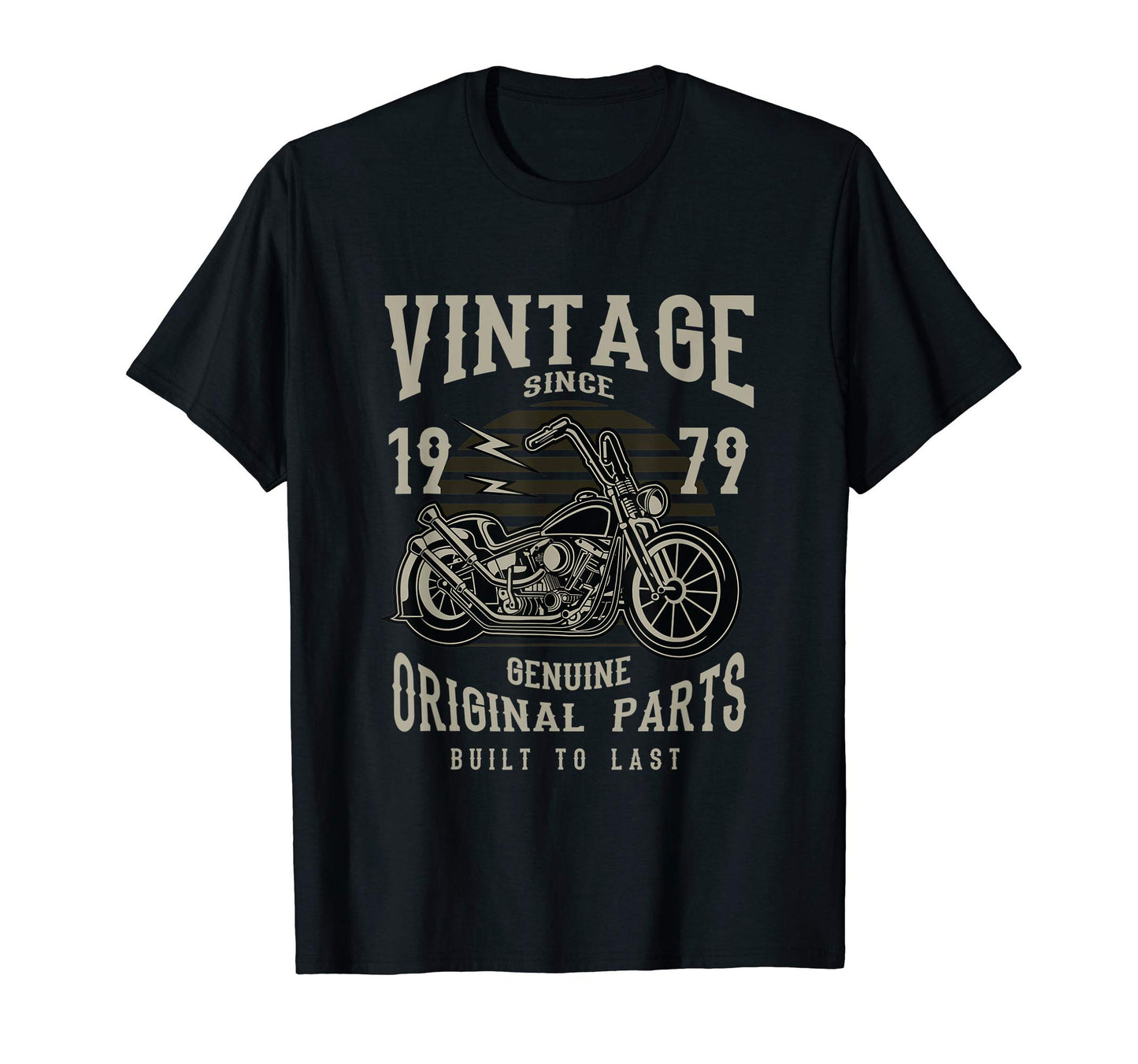 1979 Birthday Retirement Motorcycle Chopper T-Shirt - Graphic Print Unisex - T-Shirt, Sweatshirt, Hoodie