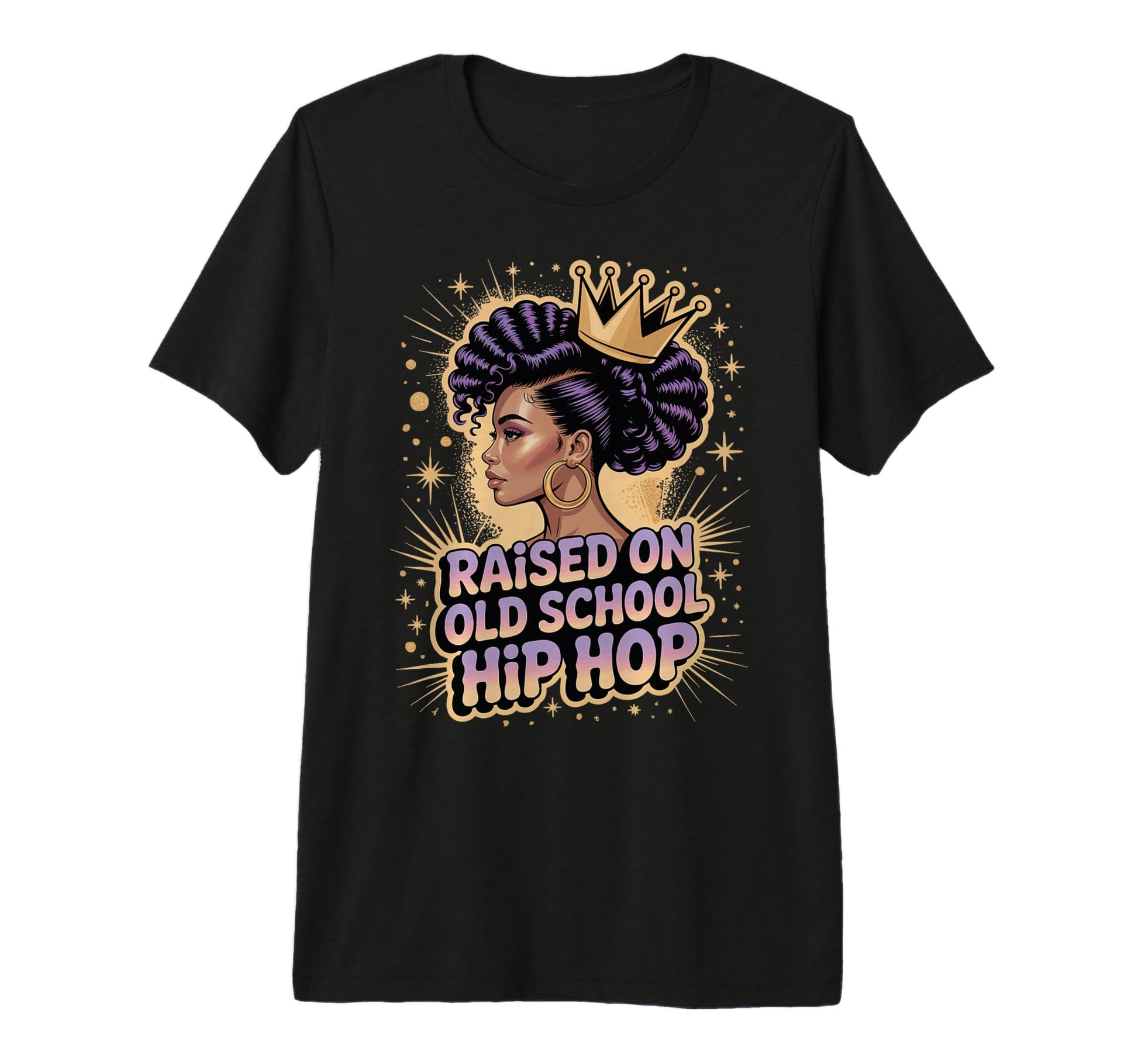 Raised Old School Hip Hop Tri Blend T-Shirt - Novelty Apparel for Adults - T-Shirt, Sweatshirt, Hoodie
