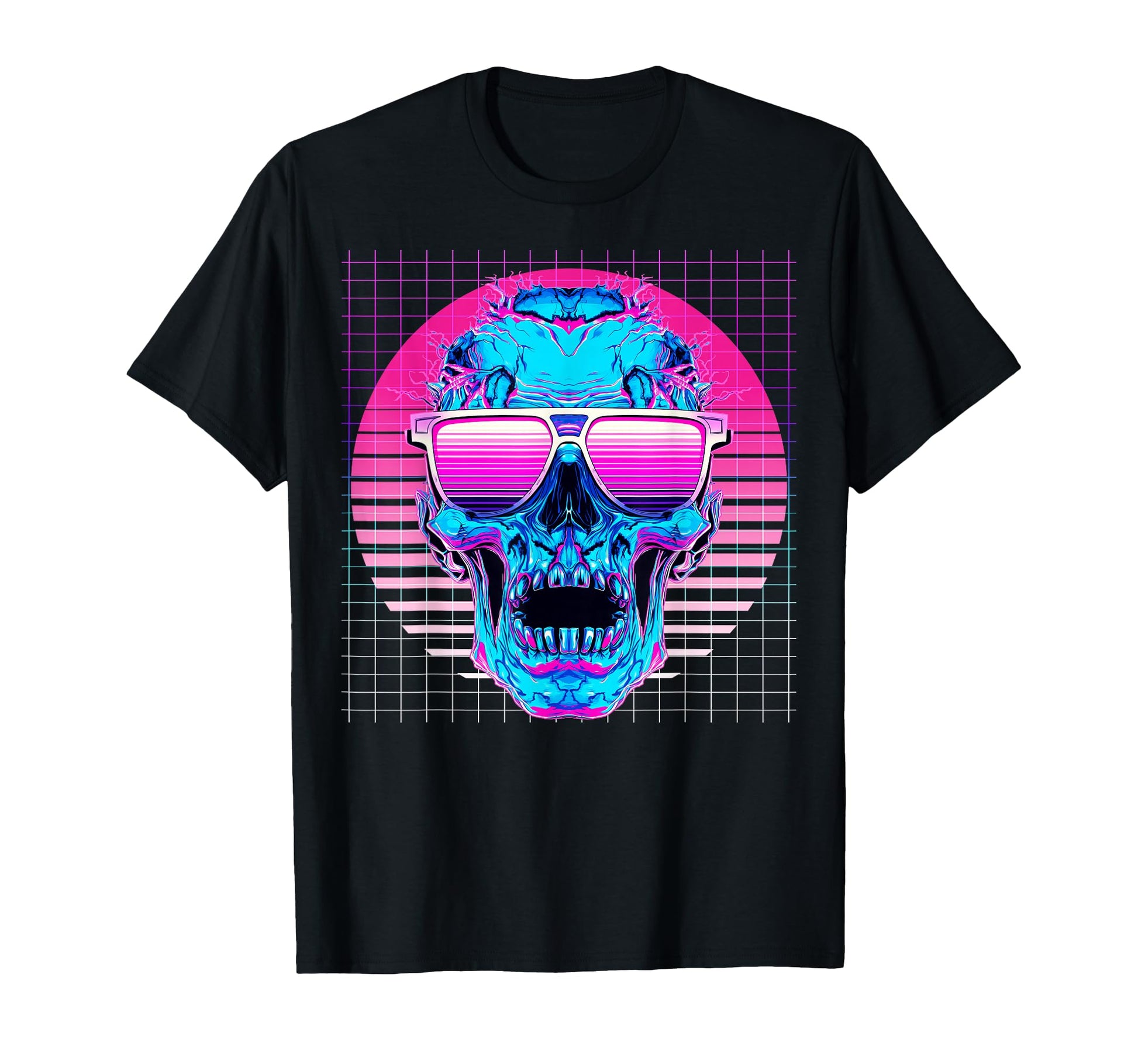 Zombie Sunglasses Halloween Vaporwave T-Shirt - Graphic Print Men Women - T-Shirt, Sweatshirt, Hoodie