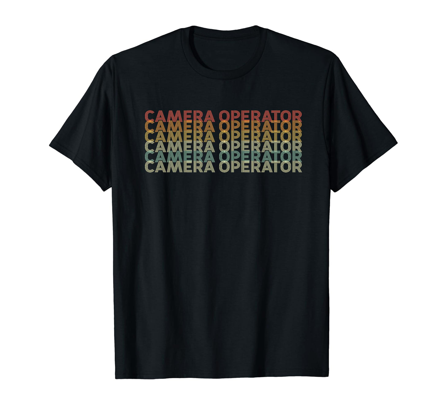 70S Camera Operator Job Title T-Shirt - Fun Novelty Design Unisex - T-Shirt, Sweatshirt, Hoodie