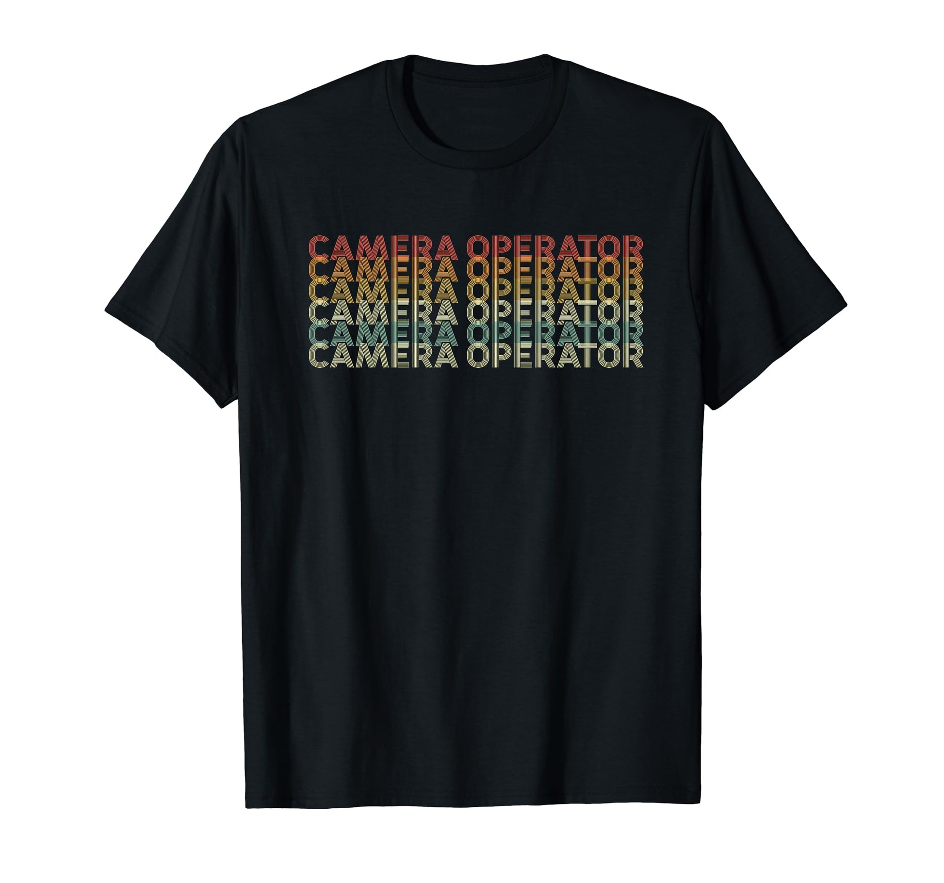 70S Camera Operator Job Title T-Shirt - Fun Novelty Design Unisex - T-Shirt, Sweatshirt, Hoodie