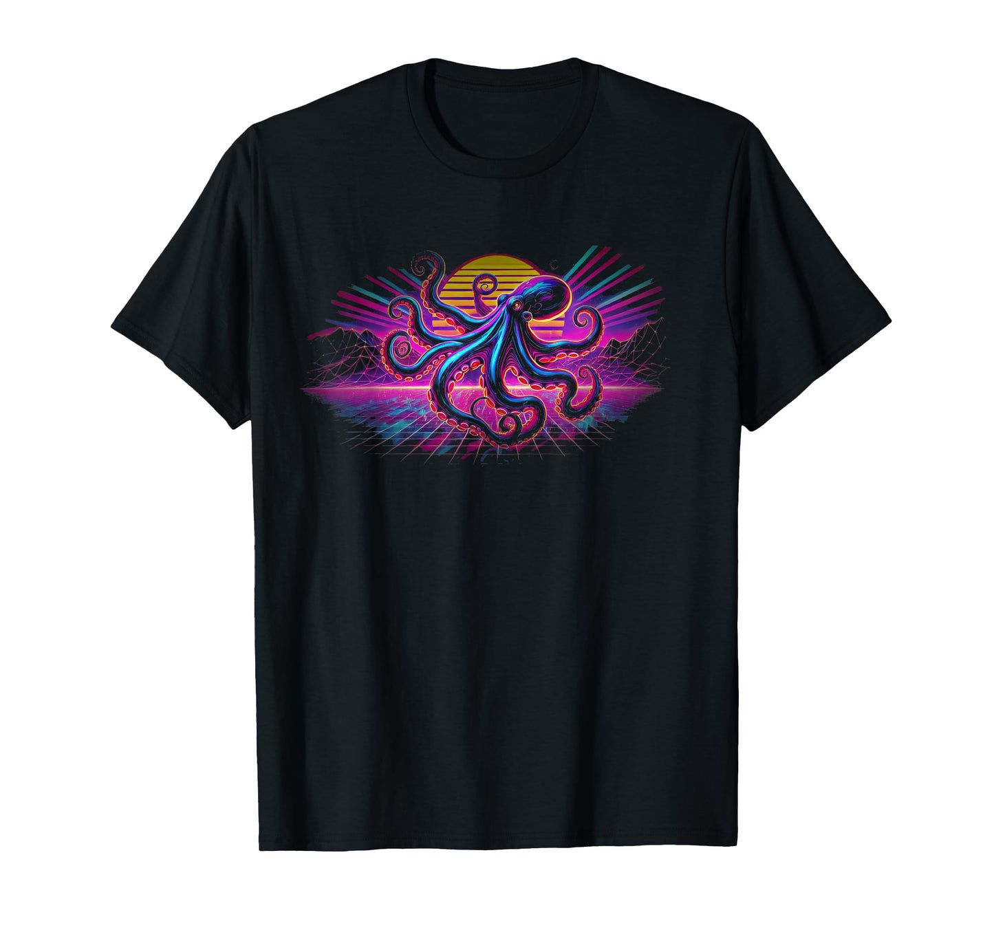Kraken Animal 80S Aesthetic Sea T-Shirt - Minimalist Print for Adults - T-Shirt, Sweatshirt, Hoodie