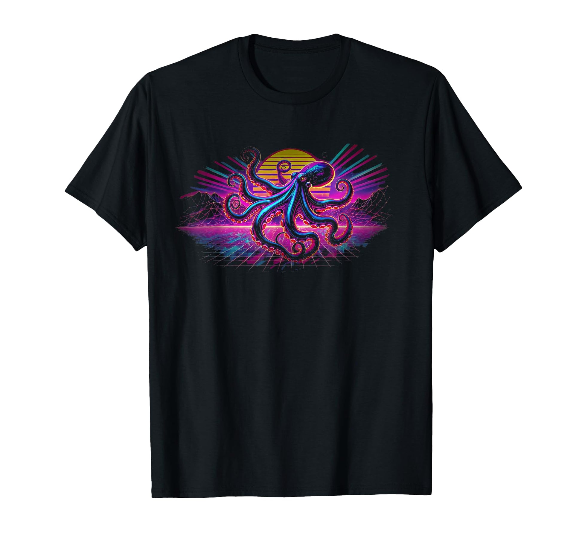 Kraken Animal 80S Aesthetic Sea T-Shirt - Minimalist Print for Adults - T-Shirt, Sweatshirt, Hoodie