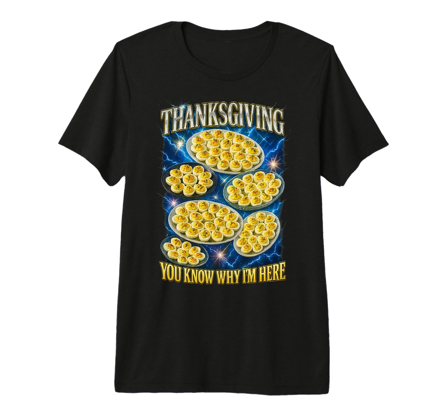 Deviled Eggs Lover Thanksgiving 90S T-Shirt - Minimalist Print for Adults - T-Shirt, Sweatshirt, Hoodie