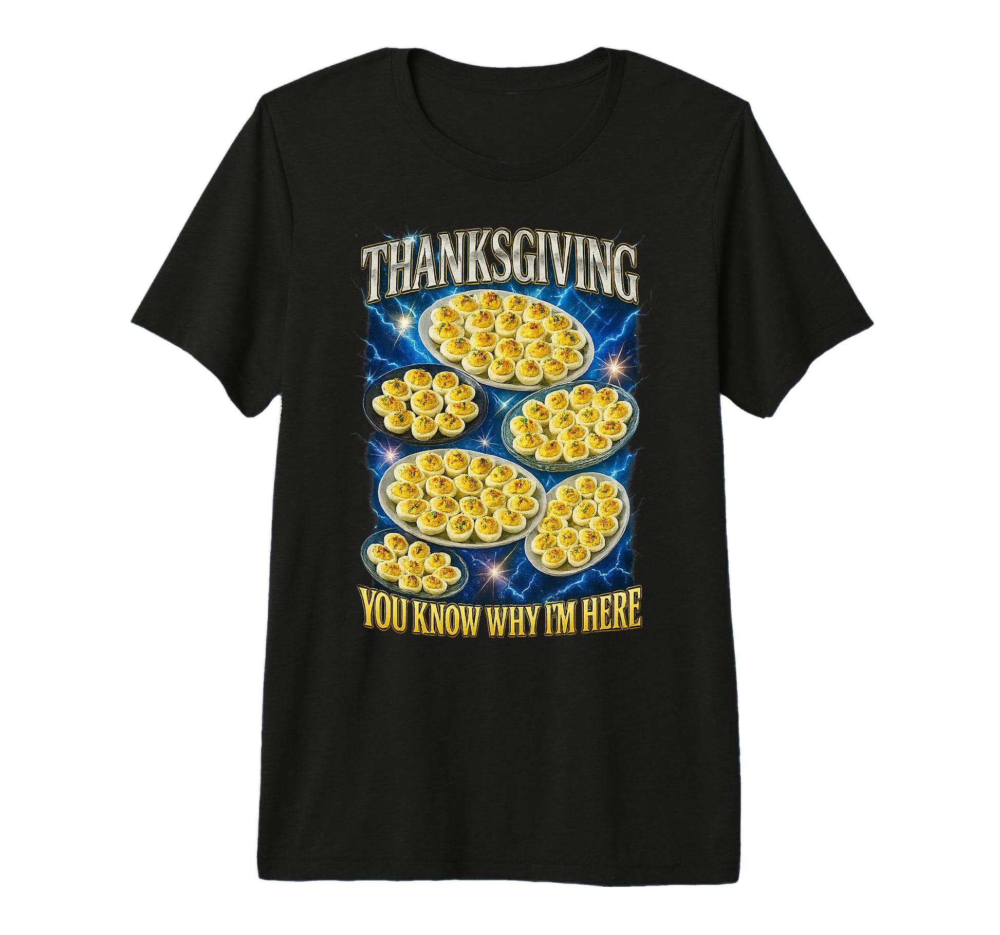 Deviled Eggs Lover Thanksgiving 90S T-Shirt - Minimalist Print for Adults - T-Shirt, Sweatshirt, Hoodie