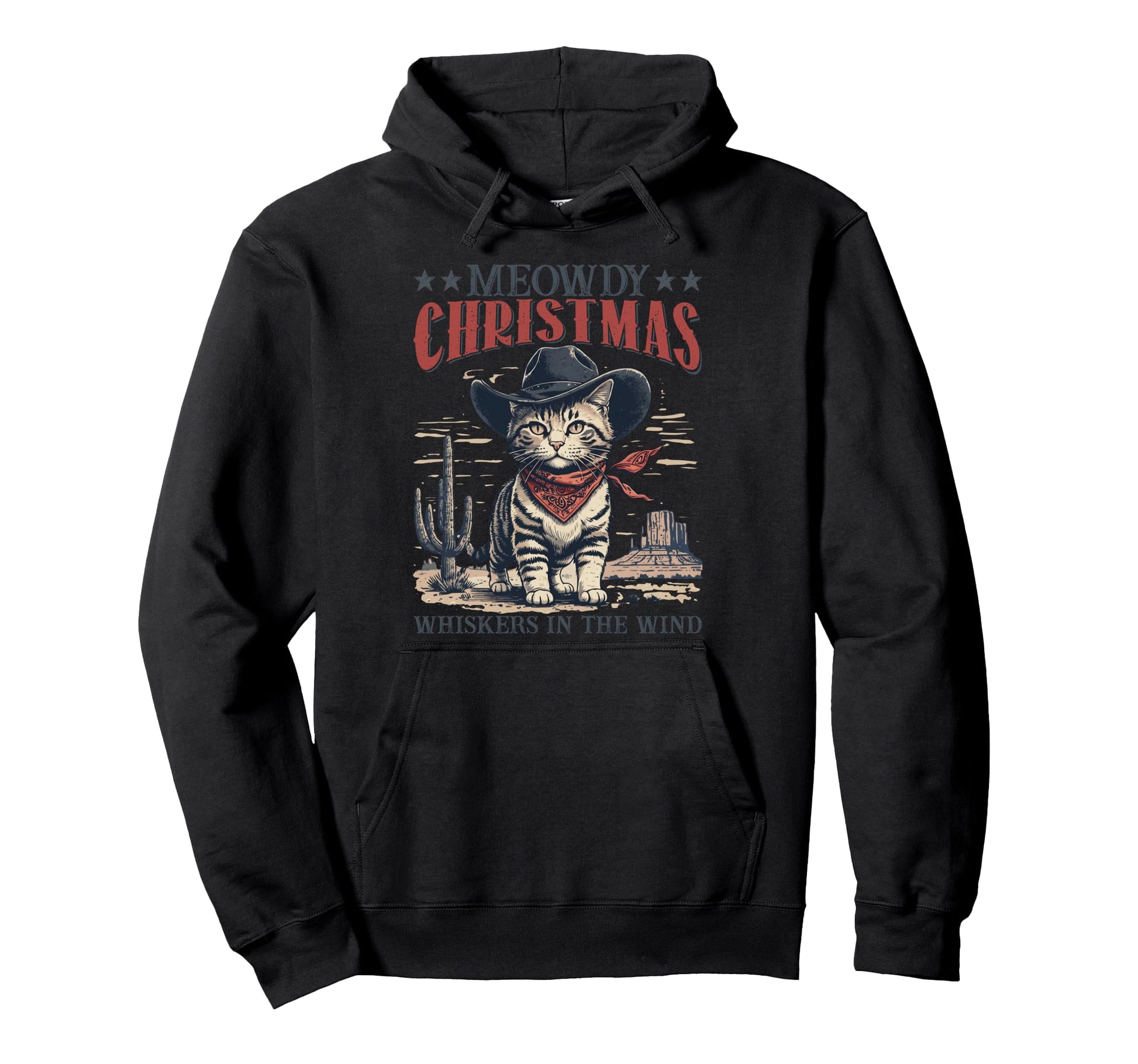 Meowdy Partner Cowboy Cat Cowboy Cat Hoodie - Fun Novelty Design Unisex - T-Shirt, Sweatshirt, Hoodie