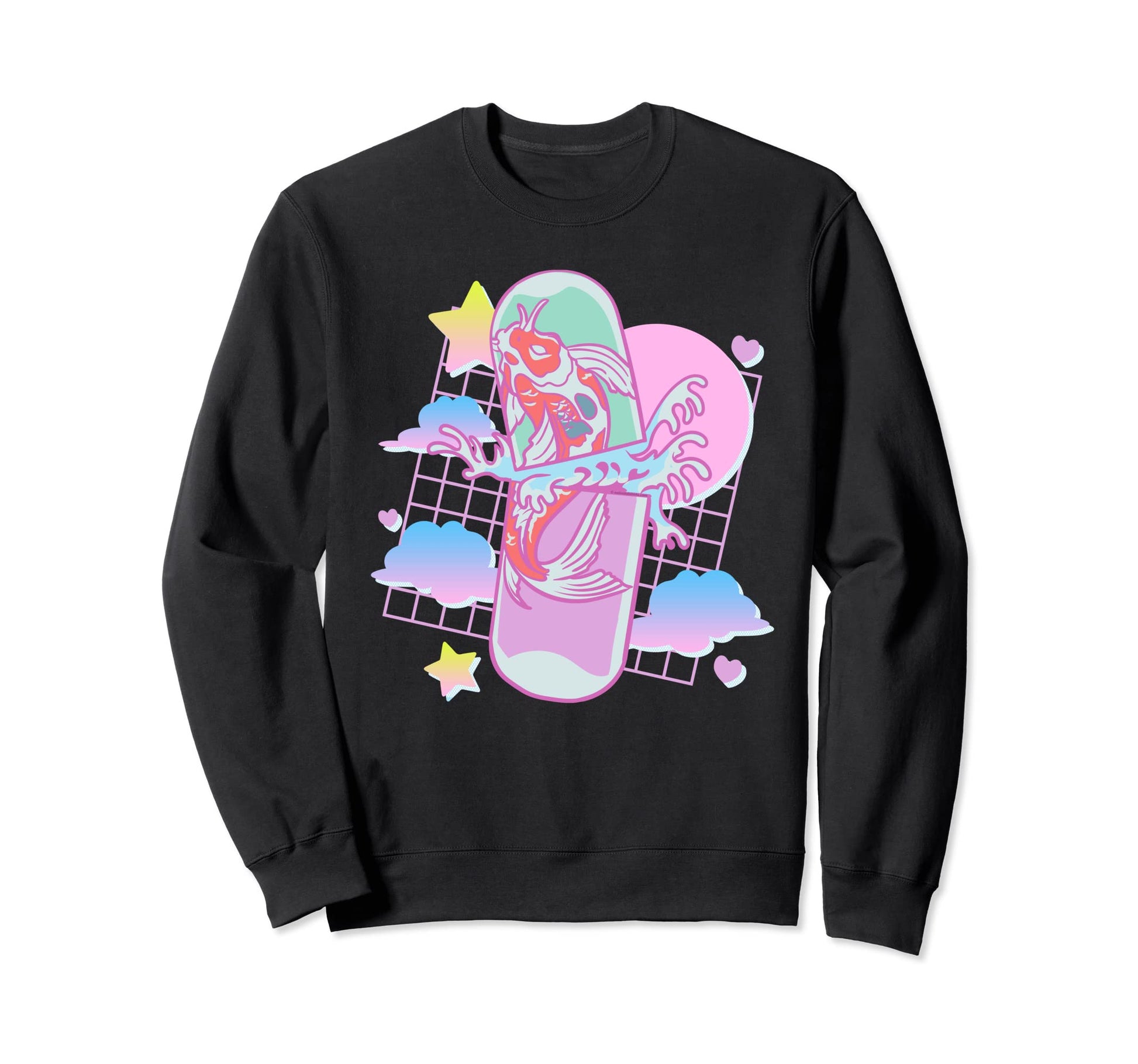 Japanese Aesthetic Pill Koi Fish Sweatshirt - Casual Everyday Wear Unisex - T-Shirt, Sweatshirt, Hoodie