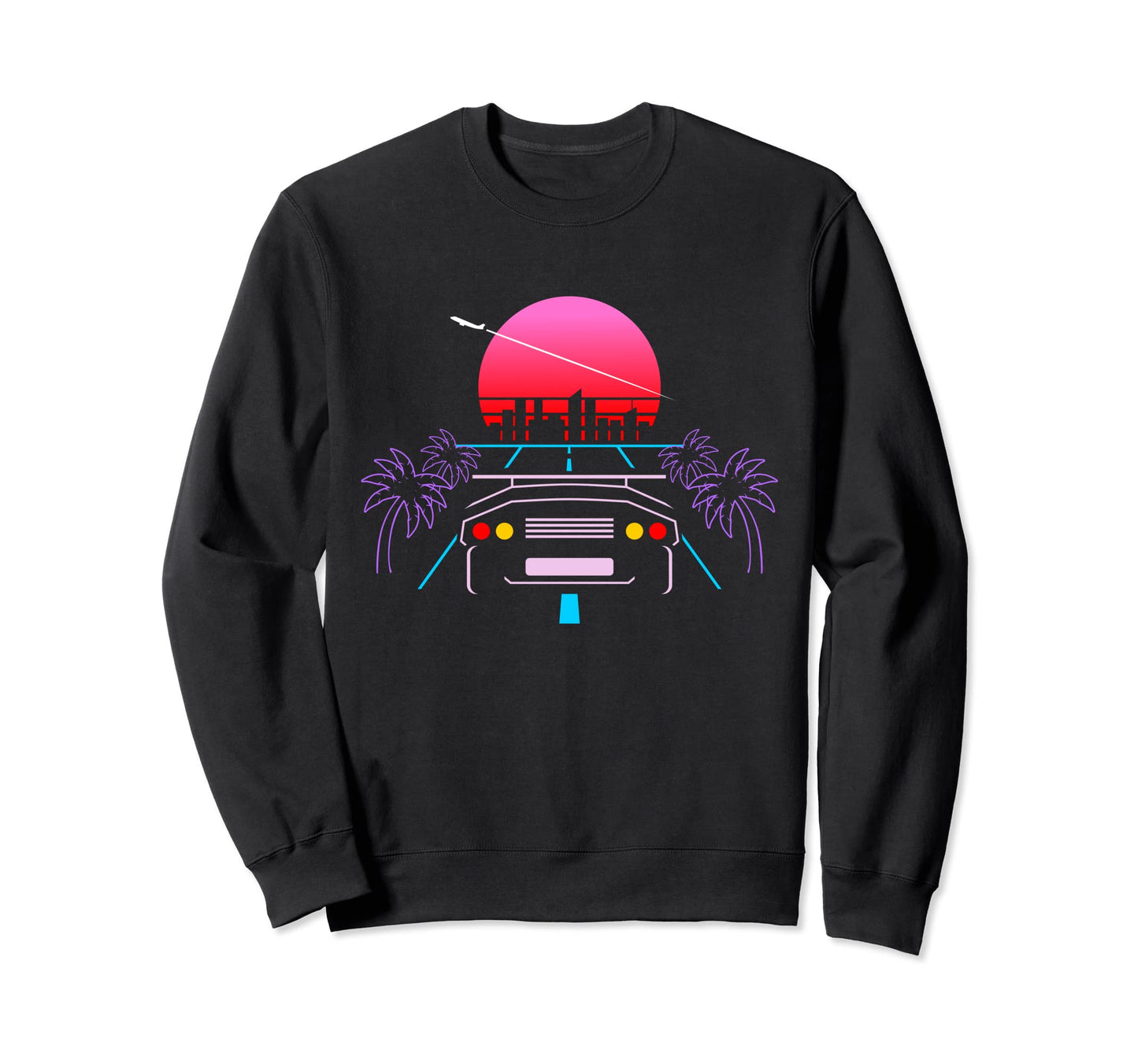 Car Sunset Vaporwave Japanese Sweatshirt - Custom Art Print Men Women - T-Shirt, Sweatshirt, Hoodie