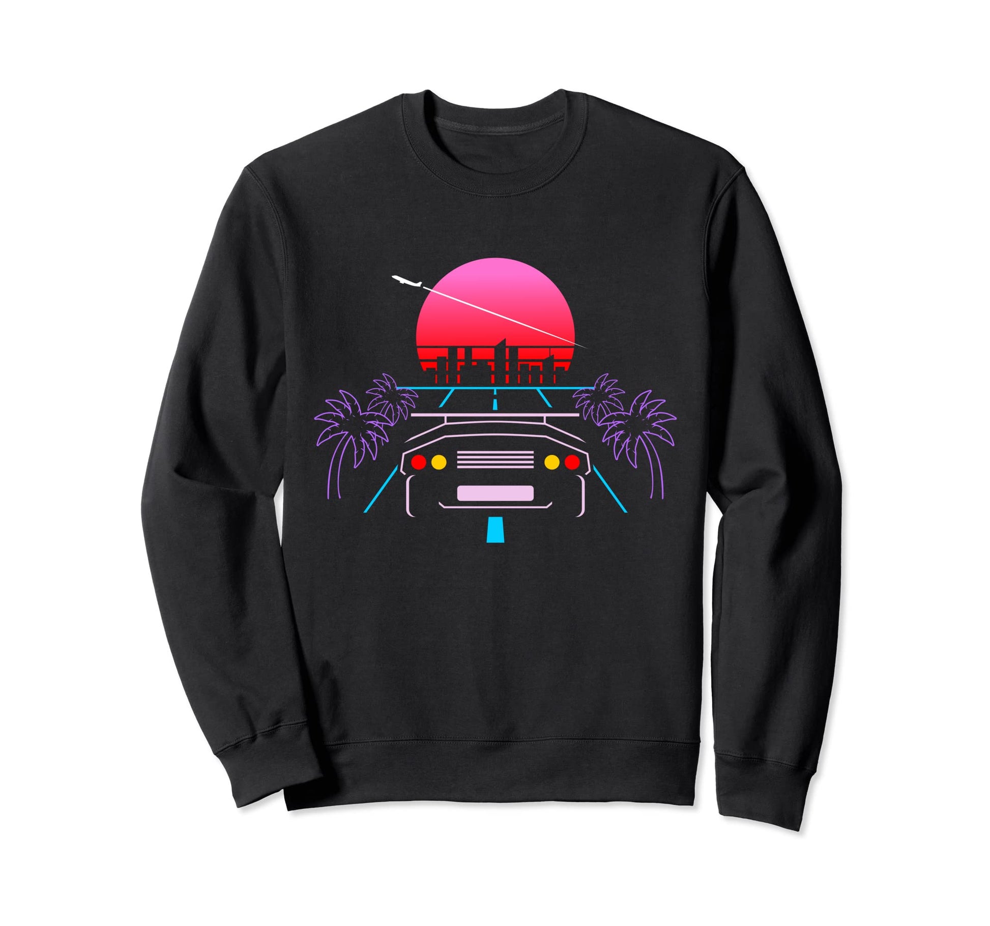 Car Sunset Vaporwave Japanese Sweatshirt - Custom Art Print Men Women - T-Shirt, Sweatshirt, Hoodie