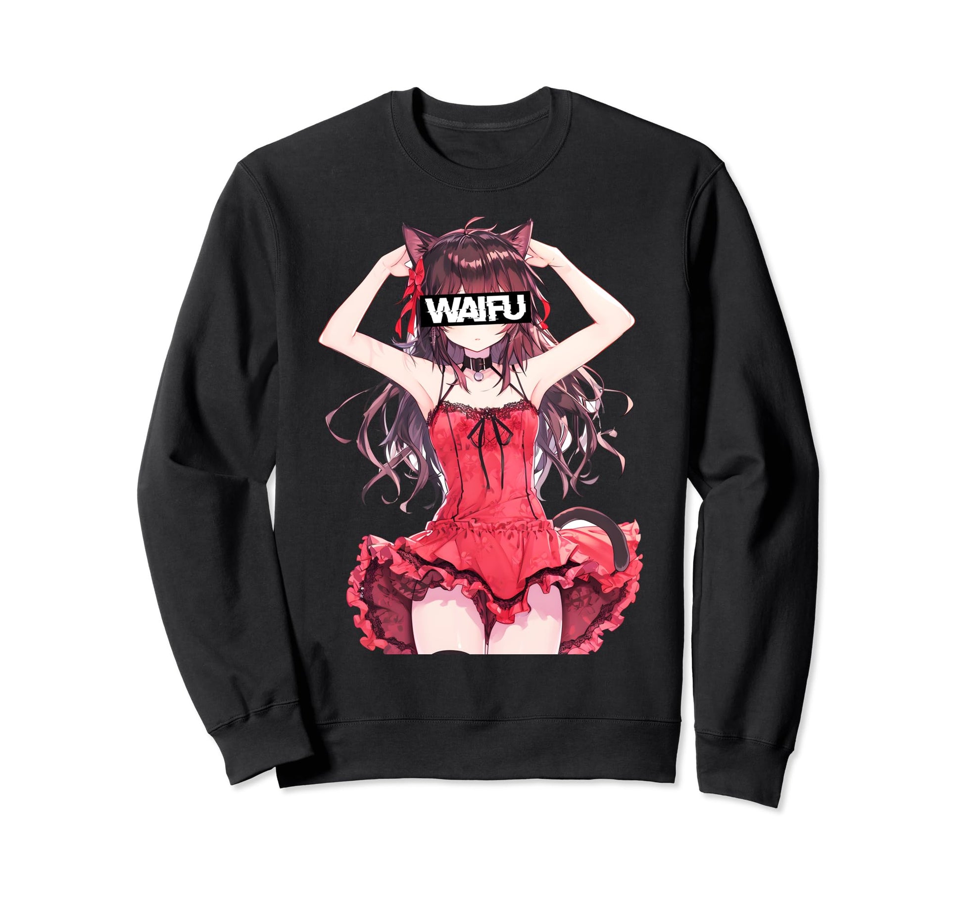 Japanese Aesthetic Waifu Anime Sweatshirt - Unique Graphic for Adults - T-Shirt, Sweatshirt, Hoodie