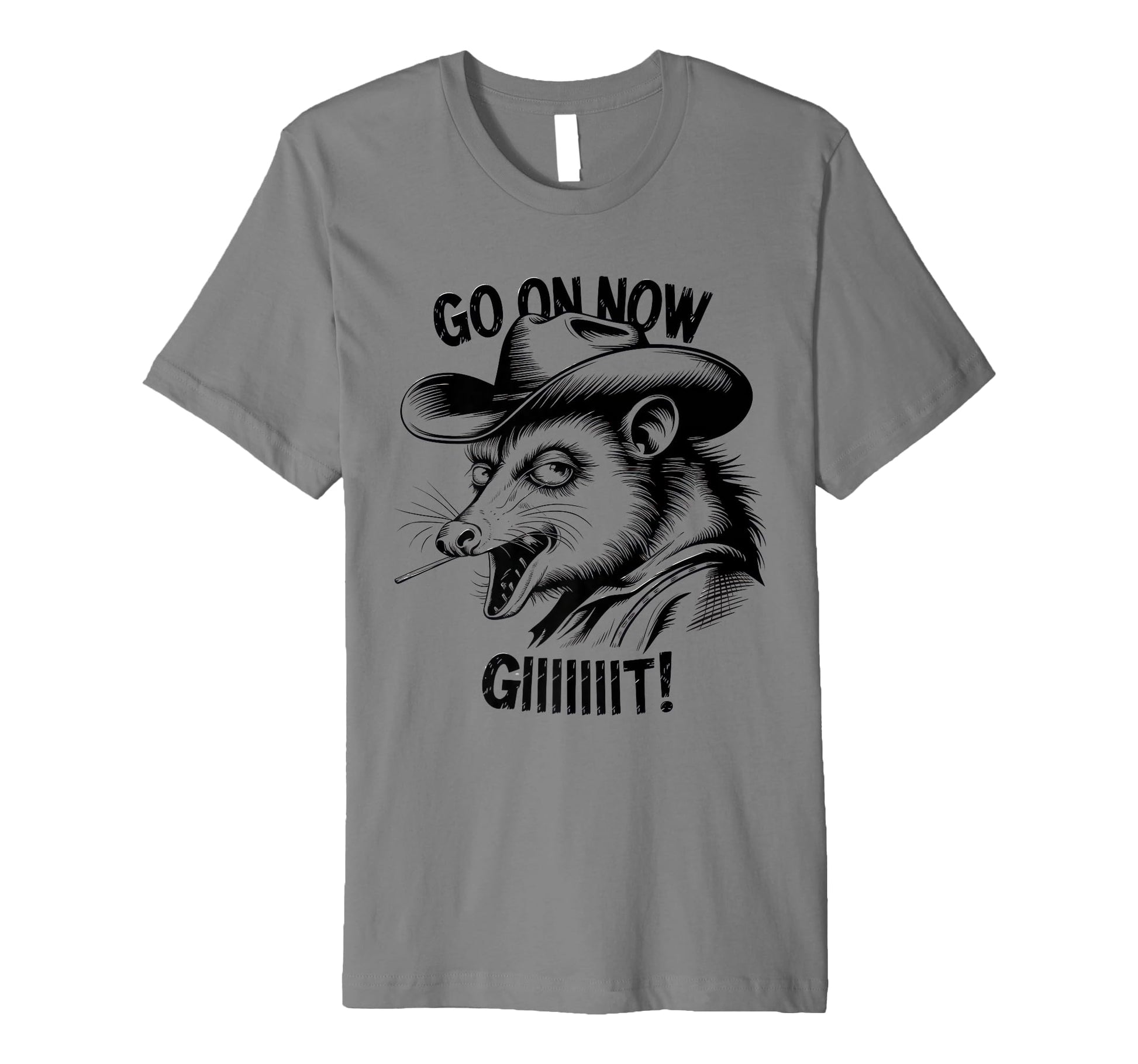 Go Now Git Cowboy Opossum Country T-Shirt - Aesthetic Graphic Men Women - T-Shirt, Sweatshirt, Hoodie