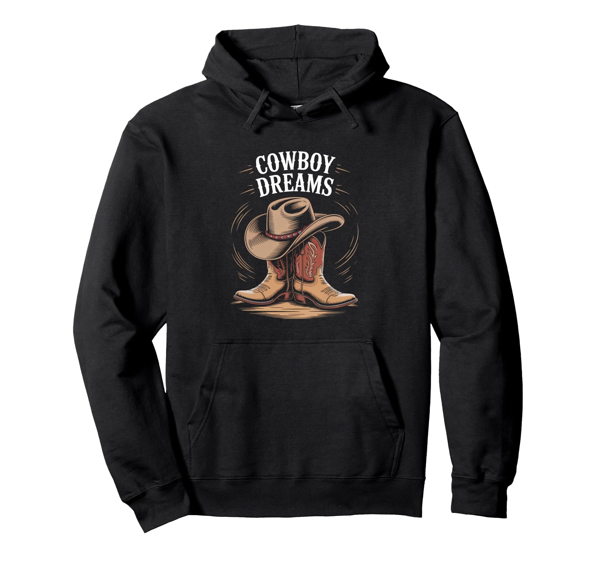 Cowboy Boots Western Country Cowgirl Hoodie - Streetwear Style for Adults - T-Shirt, Sweatshirt, Hoodie