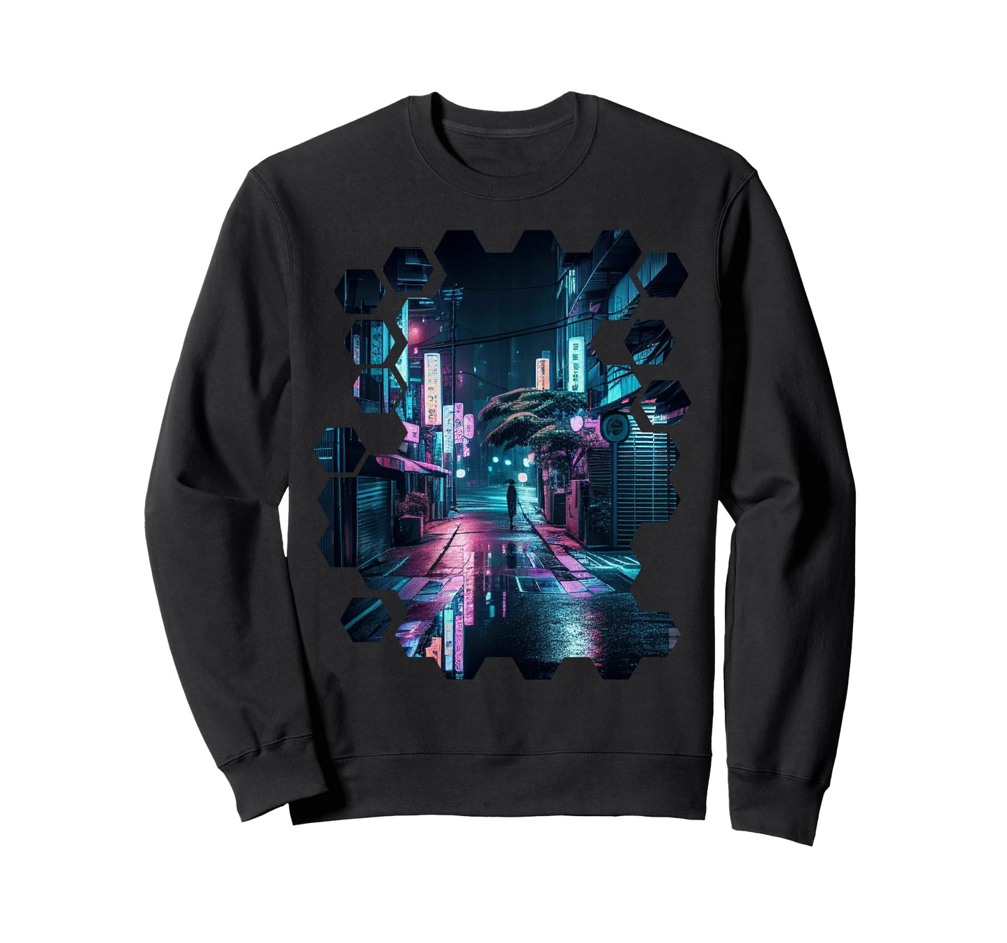 Vaporwave Aesthetic Streets Tokyo Sweatshirt - Minimalist Print Men Women - T-Shirt, Sweatshirt, Hoodie