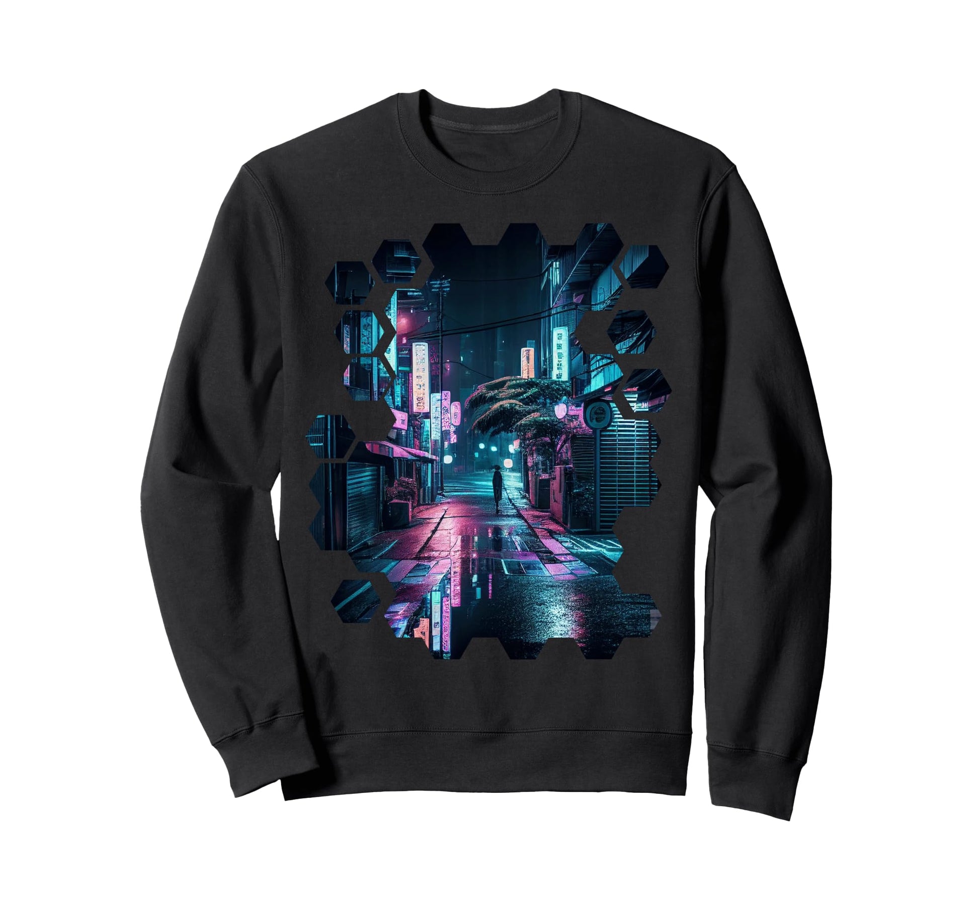 Vaporwave Aesthetic Streets Tokyo Sweatshirt - Minimalist Print Men Women - T-Shirt, Sweatshirt, Hoodie