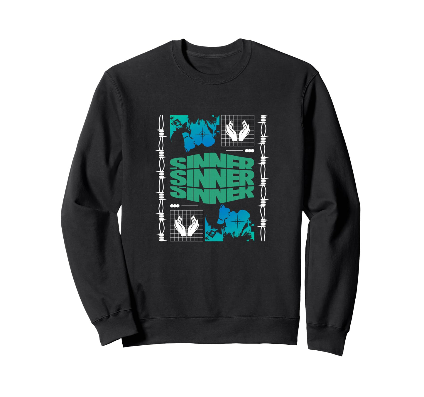 Sinner Aesthetic Edgy Streetwear Sweatshirt - Aesthetic Graphic Men Women - T-Shirt, Sweatshirt, Hoodie