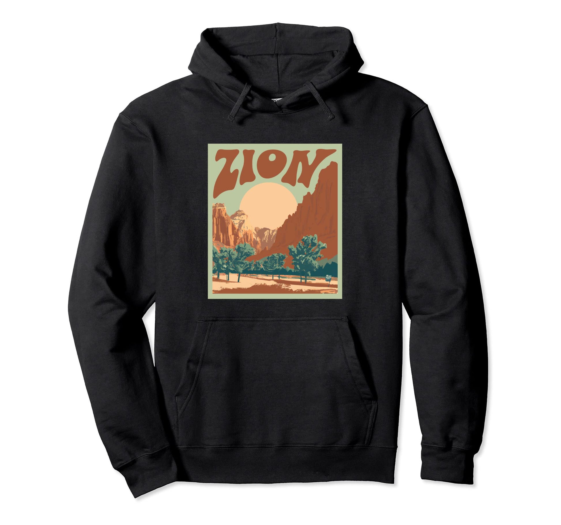 Zion National Park Wpa Utah Hoodie - Casual Everyday Wear for Adults - T-Shirt, Sweatshirt, Hoodie