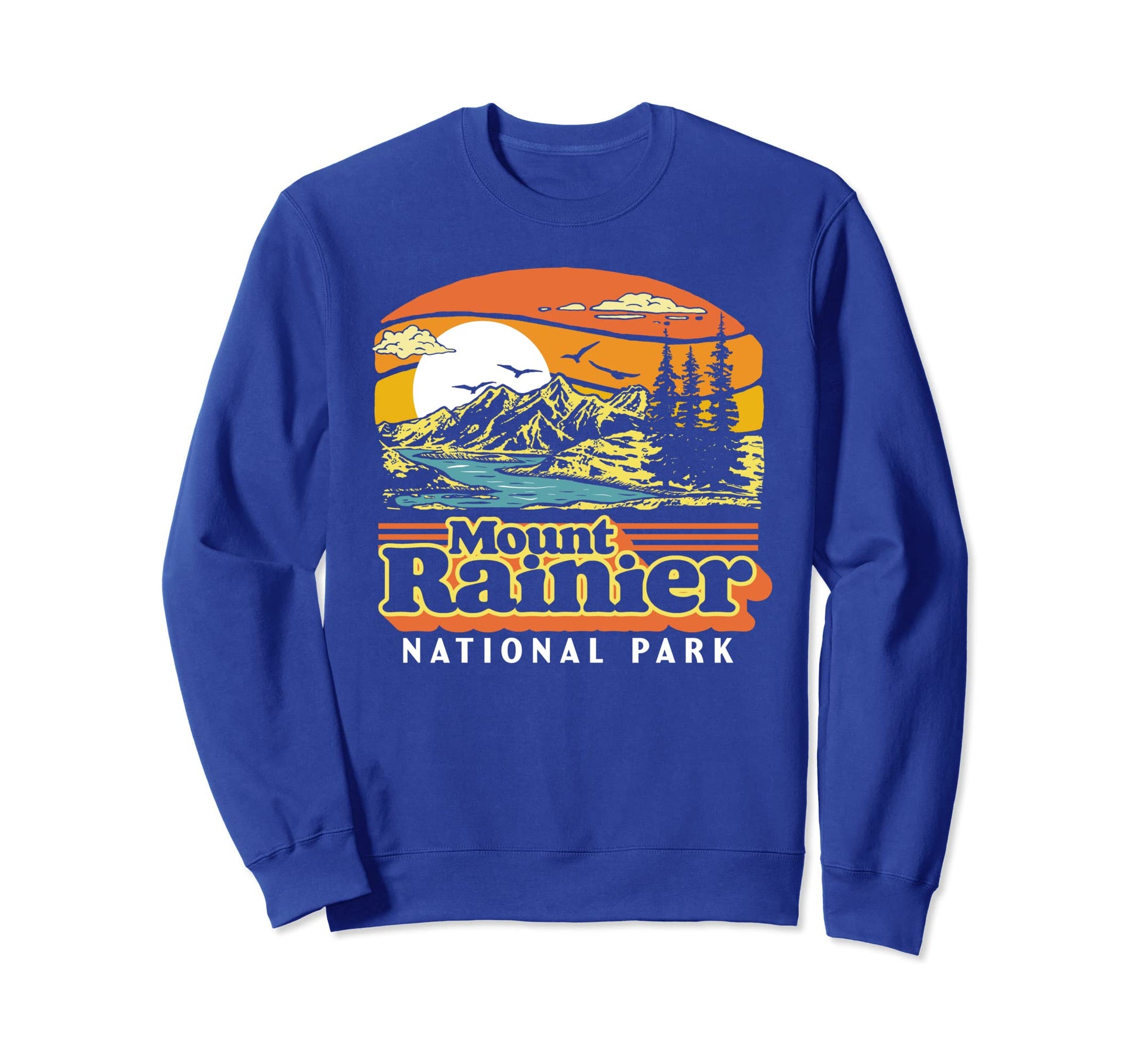 Mount Rainier National Park 80S Sweatshirt - Aesthetic Graphic Men Women - T-Shirt, Sweatshirt, Hoodie