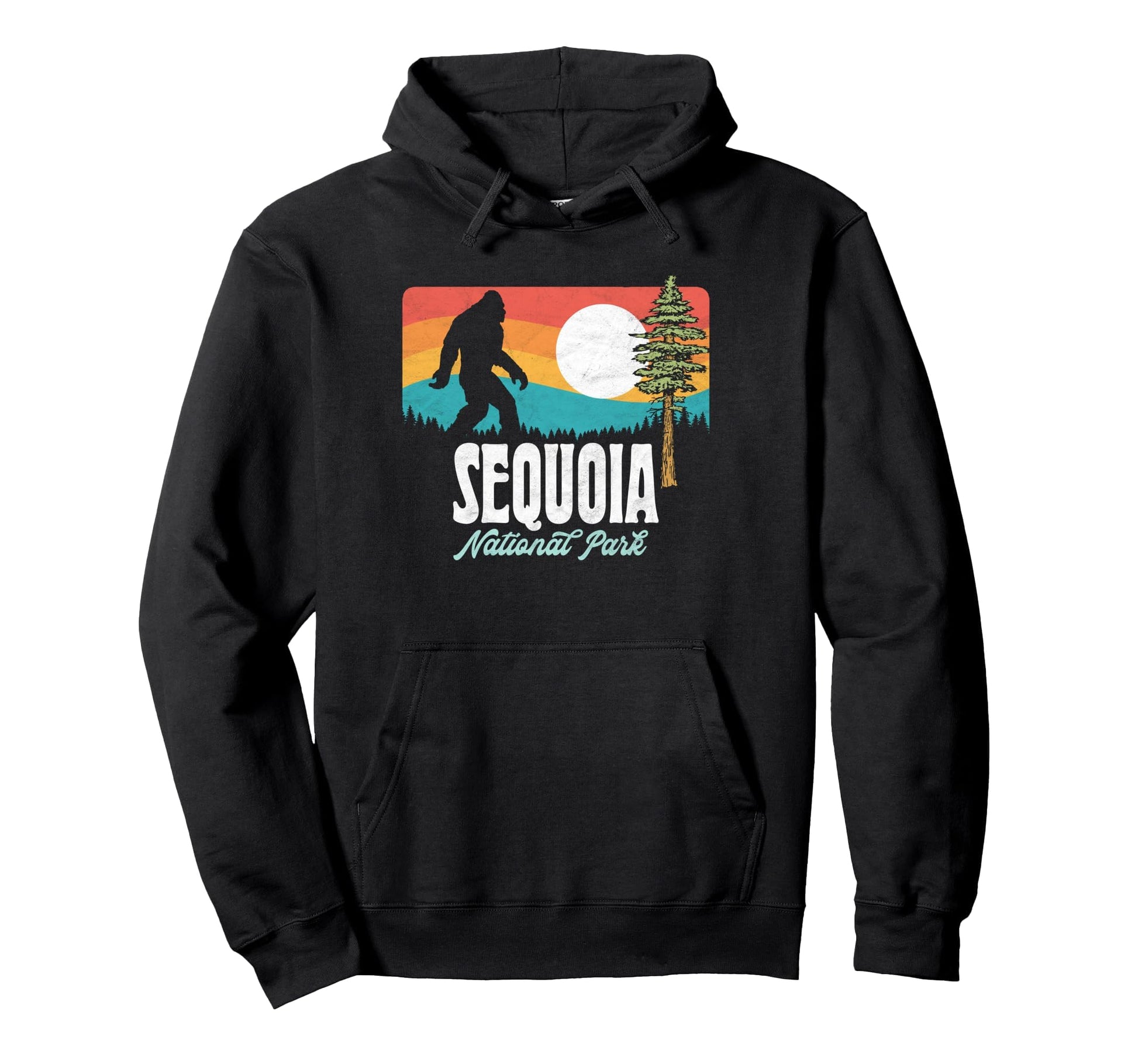 Sequoia National Park Bigfoot Mountains Tree Hoodie - Graphic Print Unisex - T-Shirt, Sweatshirt, Hoodie