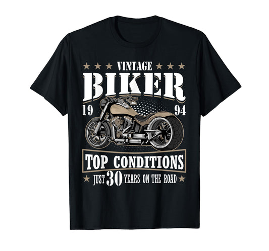 30Th Biker Birthday Gifts Motorcycle 1994 T-Shirt - Minimalist Print Unisex - T-Shirt, Sweatshirt, Hoodie