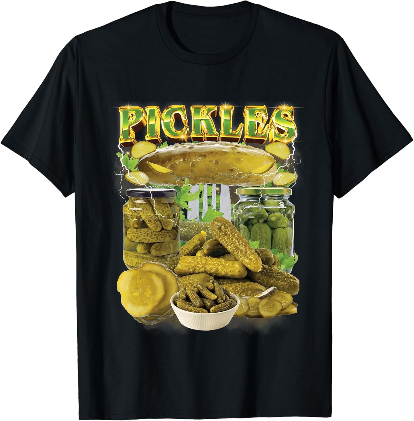 Funny Pickles Bootleg Rap 90s Vintage National Pickle - Adult & Kids T-Shirts, Sweatshirts & Hoodies apparel design preview 1