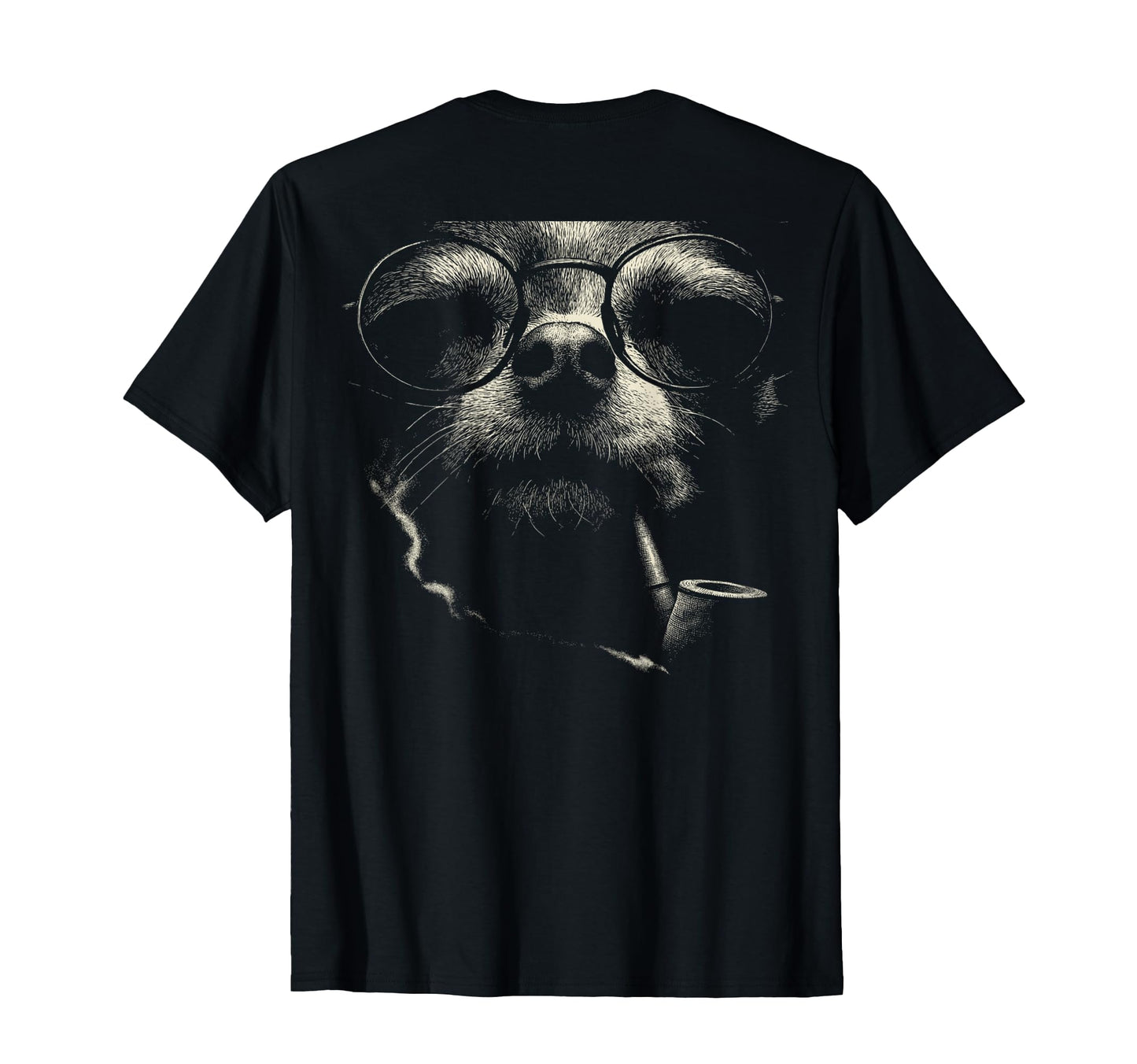 Fun Chihuahua Smoking Pipe Glasses T-Shirt - Minimalist Print Unisex - T-Shirt, Sweatshirt, Hoodie