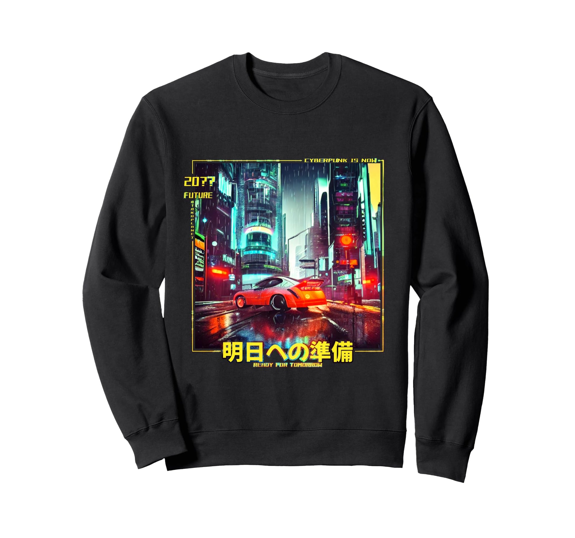 Japan Cyberpunk Car 80S 90S Sweatshirt - Novelty Apparel for Adults - T-Shirt, Sweatshirt, Hoodie