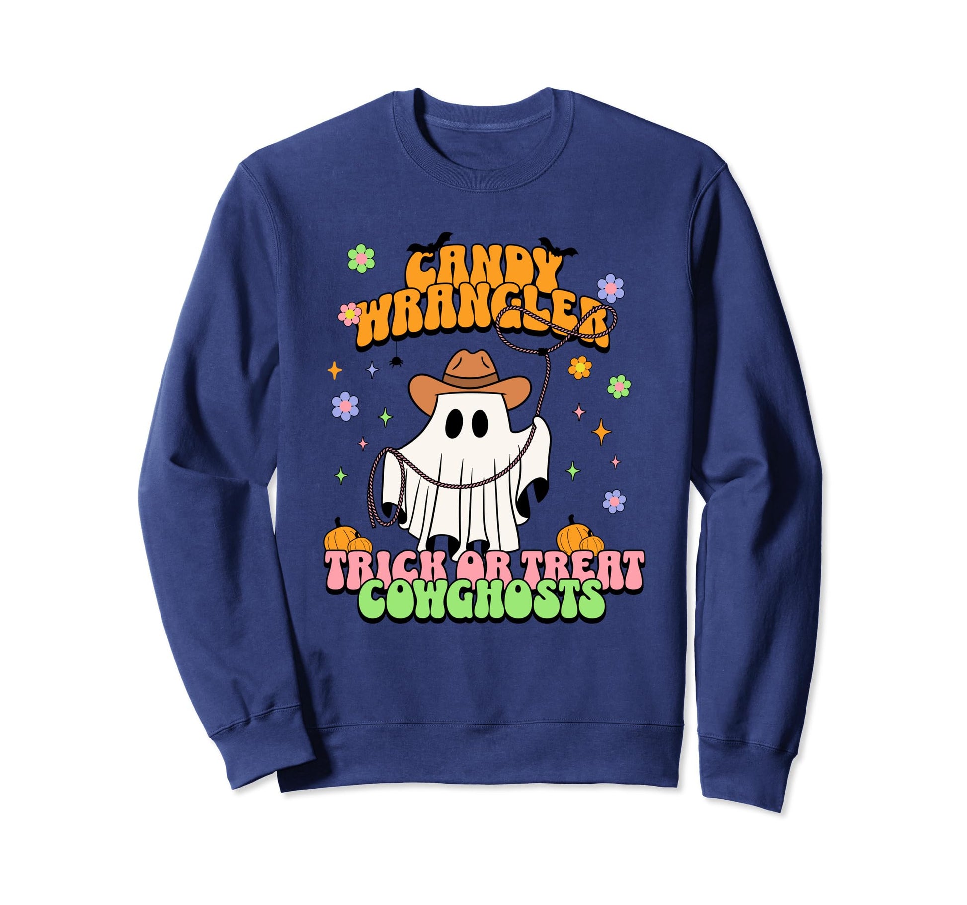 Cowgirl Ghost Western Groovy Sweatshirt - Minimalist Print Men Women - T-Shirt, Sweatshirt, Hoodie