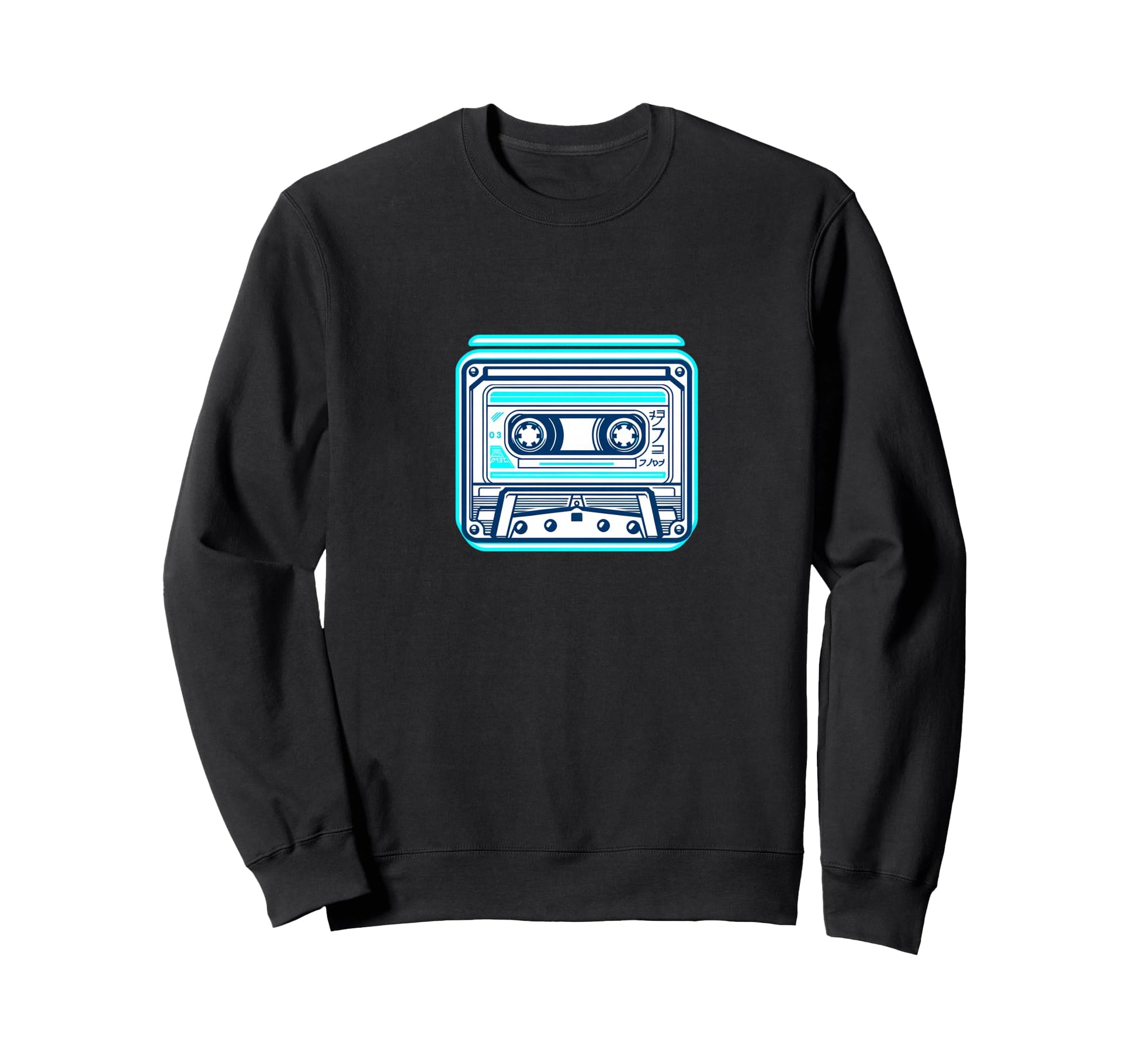 Cyber Synth Vaporwave Cassette Anime Sweatshirt - Custom Art Print Unisex - T-Shirt, Sweatshirt, Hoodie