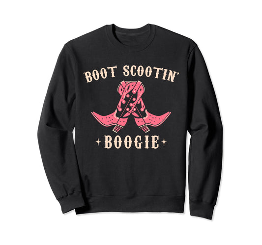 Boot Scootin Boogie Western Sweatshirt - Minimalist Print for Adults - T-Shirt, Sweatshirt, Hoodie