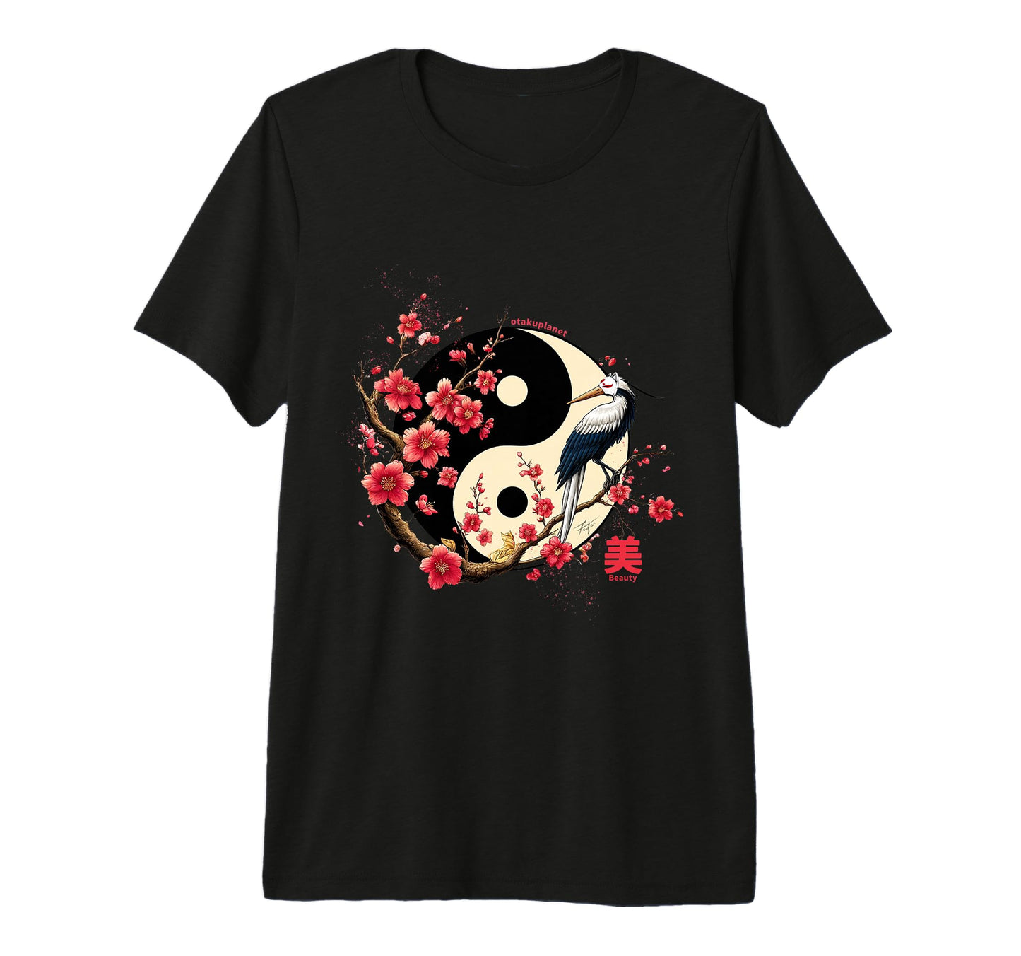 Sakura Tree Yin Yang Vibe Vaporwave T-Shirt - Casual Everyday Wear Unisex - T-Shirt, Sweatshirt, Hoodie