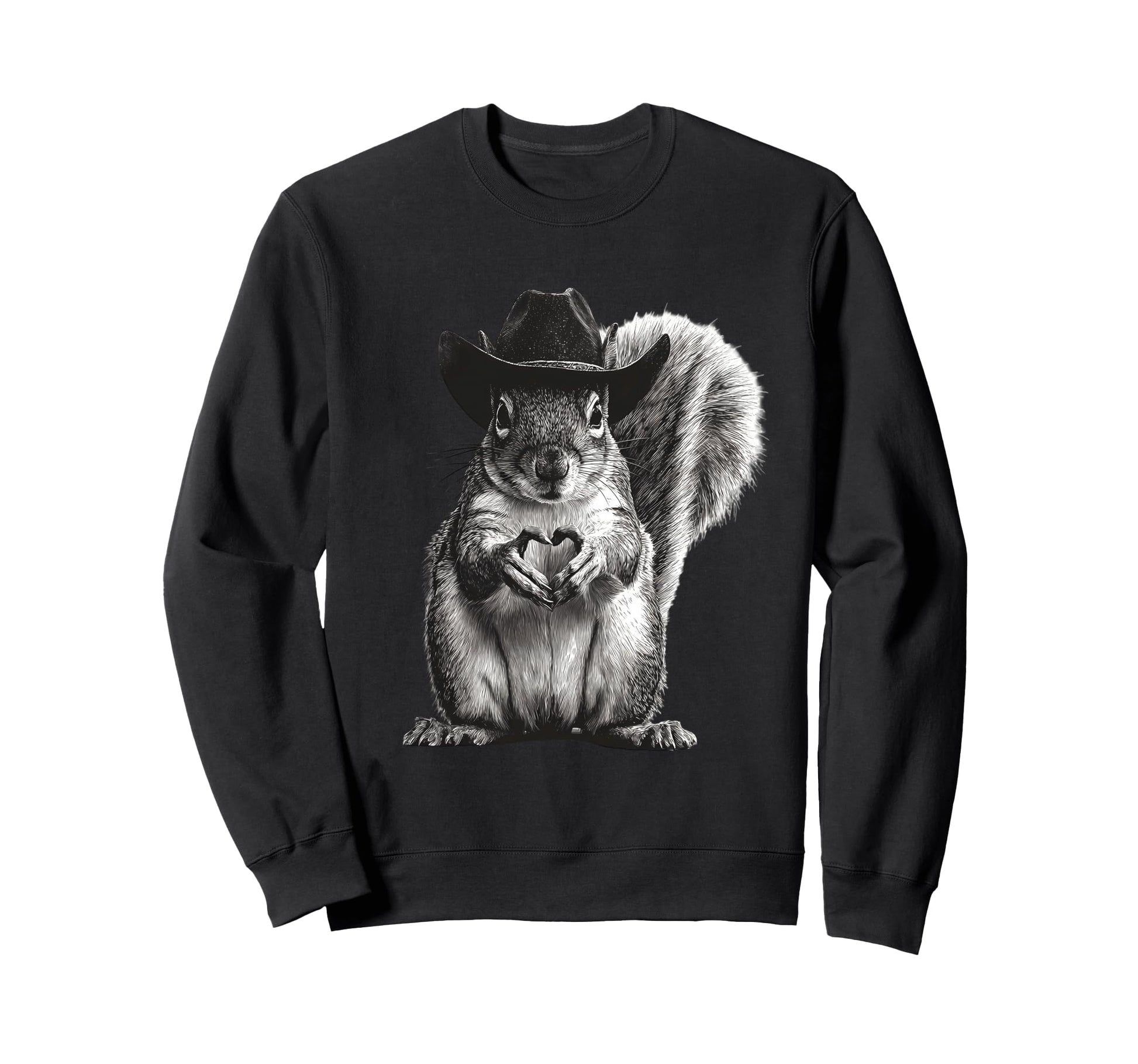 Squirrel Cowboy Rodeo Cowgirl Western Sweatshirt - Custom Art Print Unisex - T-Shirt, Sweatshirt, Hoodie